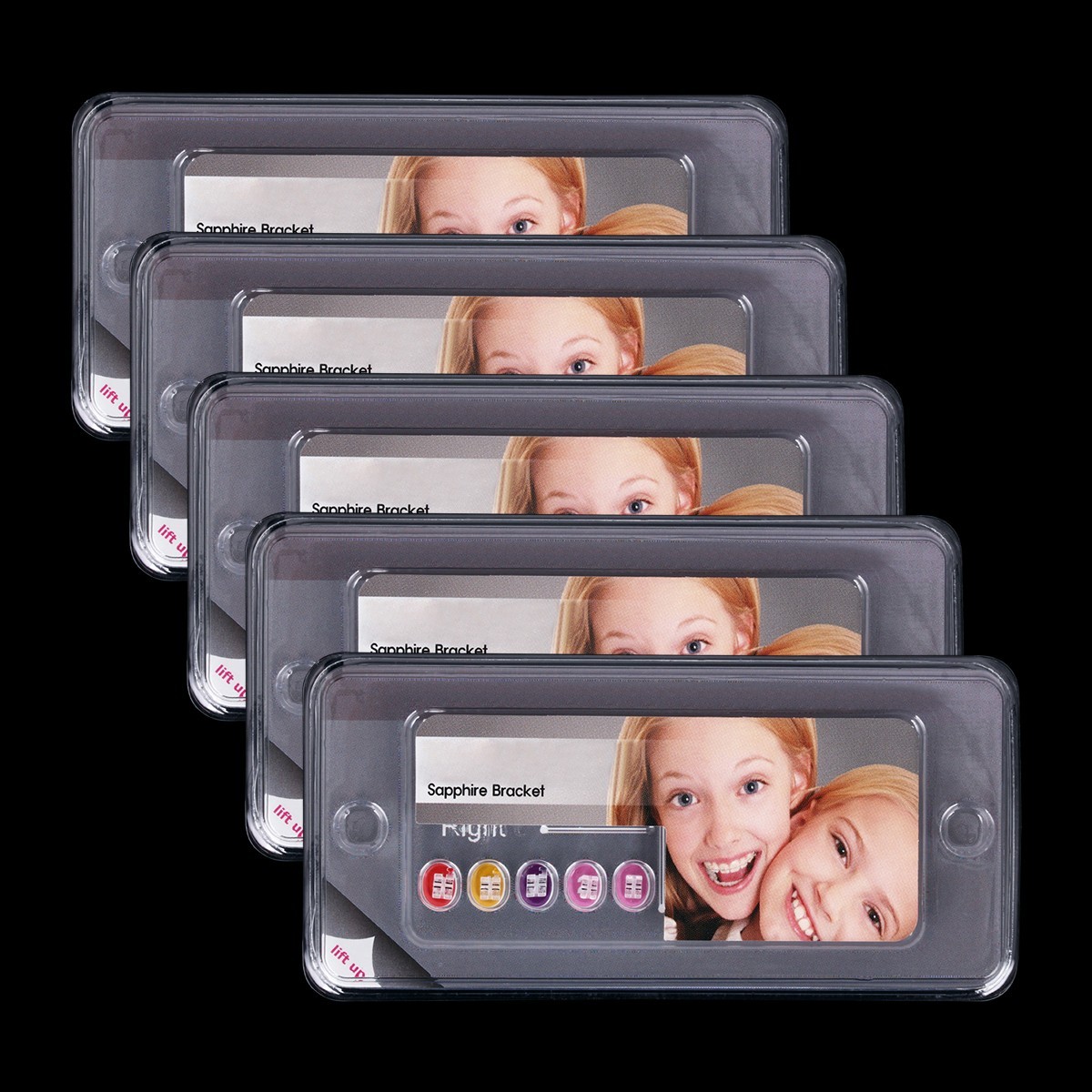 Dental Orthodontic Brackets Monocrystalline Sapphire Mini Roth 022 Hooks 345