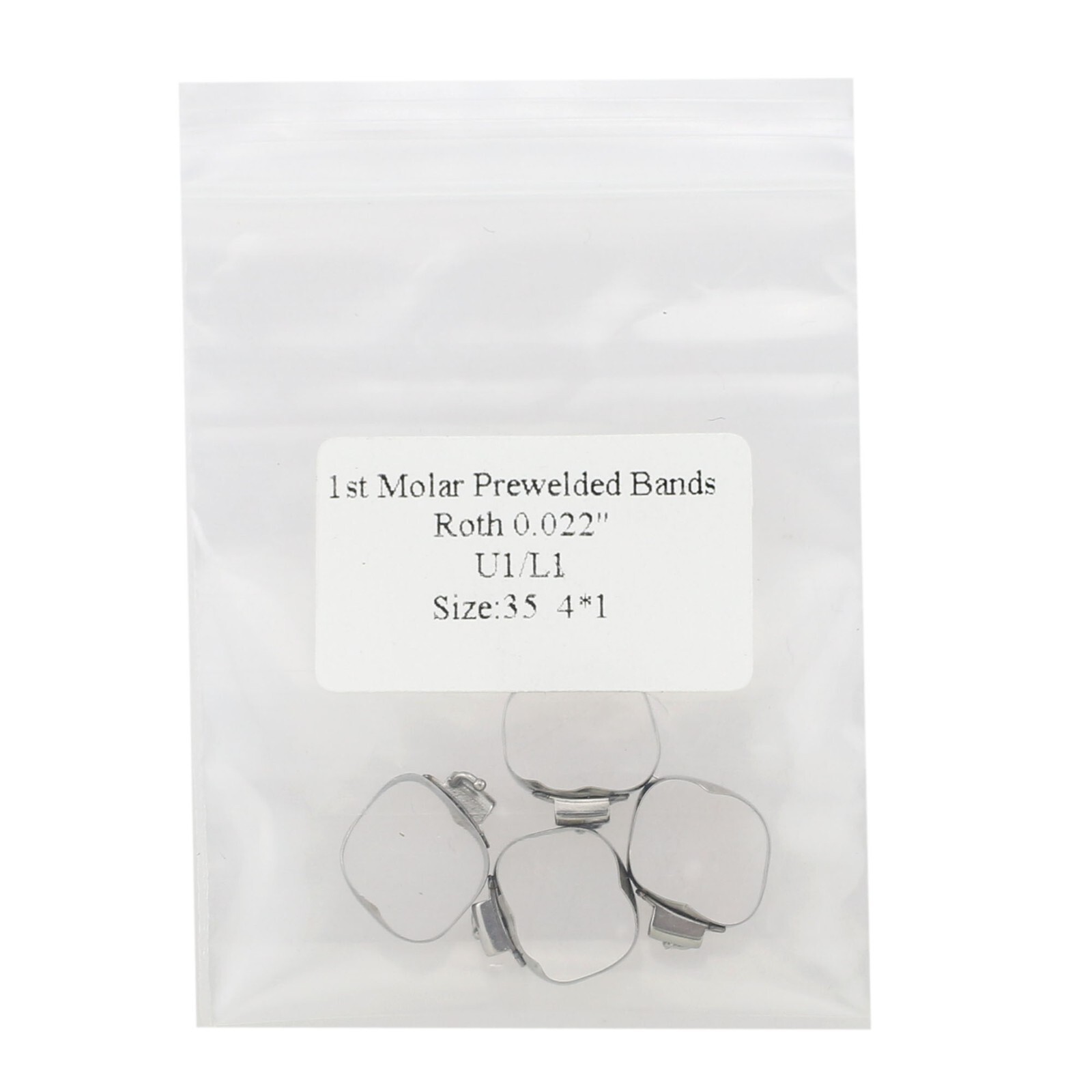 Dental Orthodontic Band Buccal Tube First Molar Band Roth 022 #32-#44 Pre-Welded
