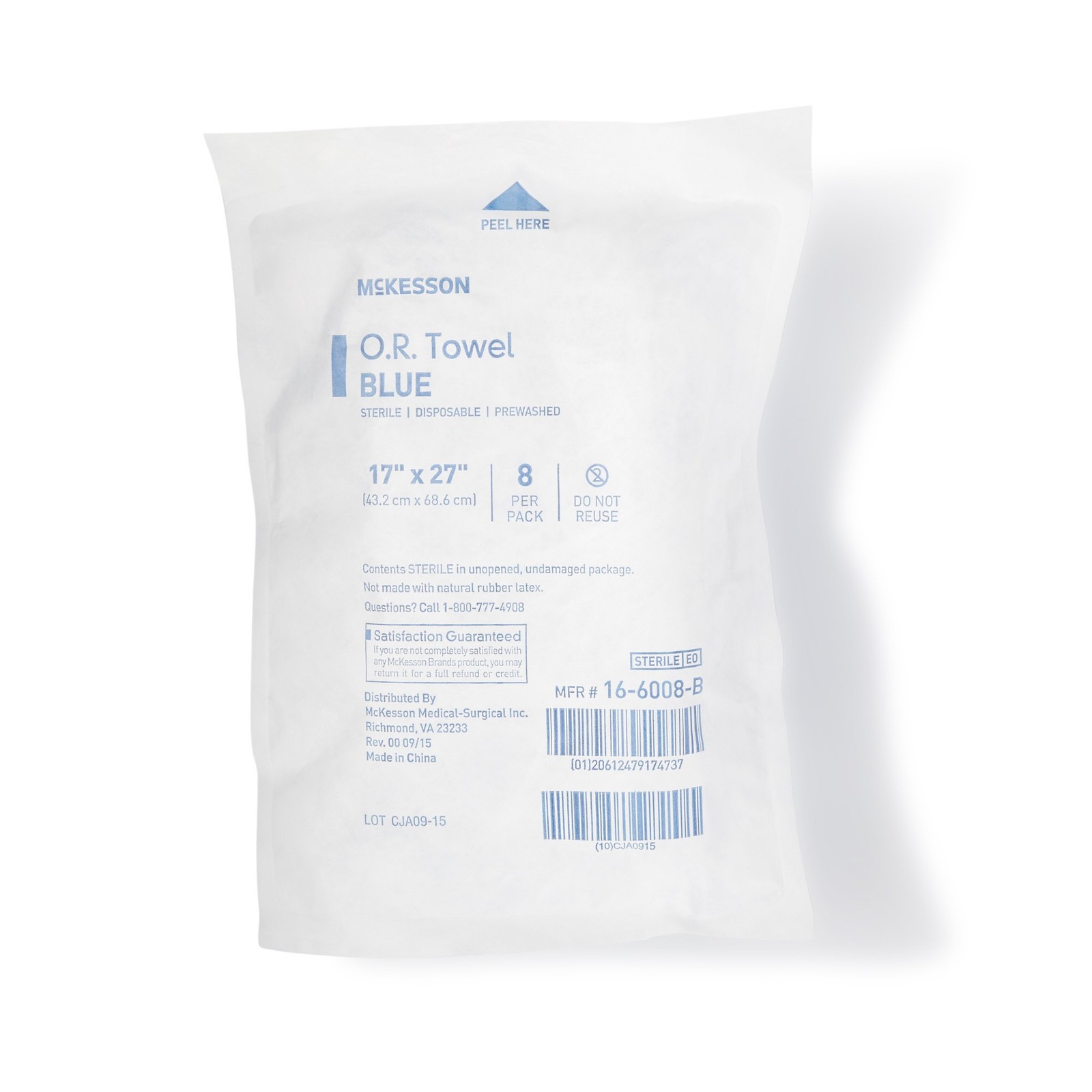 McKesson O.R. Towel Plain Weave / Non-Radiopaque 1 Case(s) 80 Towels/ Case