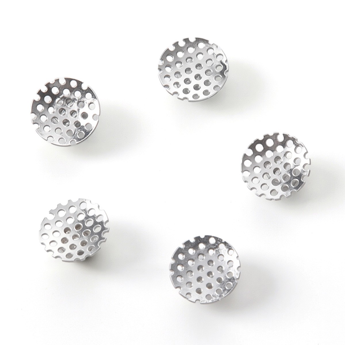 Dental Ortho Bondable Lingual Buttons w/ Hole Round Hollow Base Stainless Steel