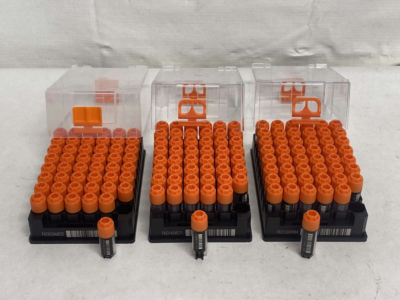 AZENTA Tri-Coded Cryo 1.5mL 1.6mL 1.9mL Storage Vials in 48-Place Locking Racks