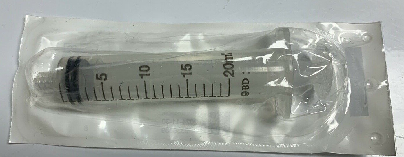 Set of 25 — 20ml (20cc) Sterile Luer-Lok Tip Syringes