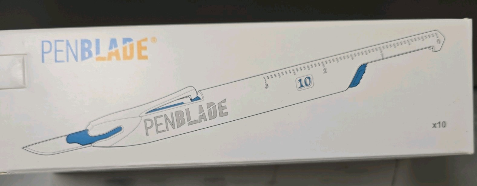TIDI PenBlade, Box of 10 Scalpels, #10 Disposable Safety Scalpel PB-M-10,