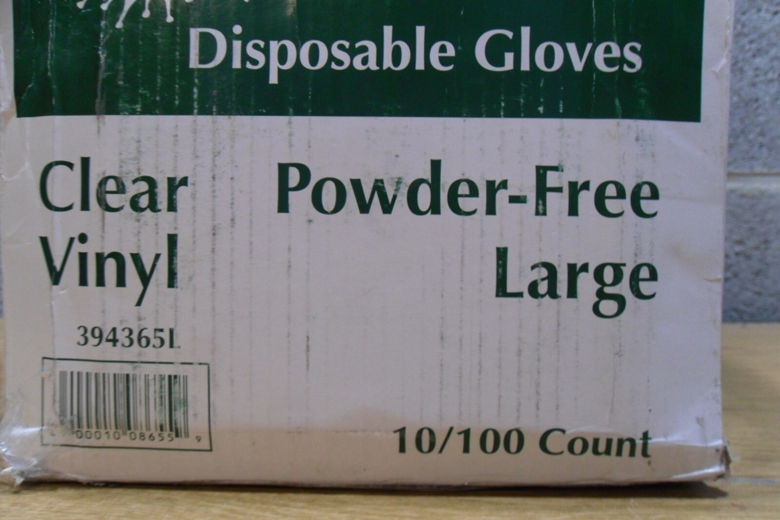 Noble Disposable Clear Vinyl Powder-Free Large Gloves 394365L