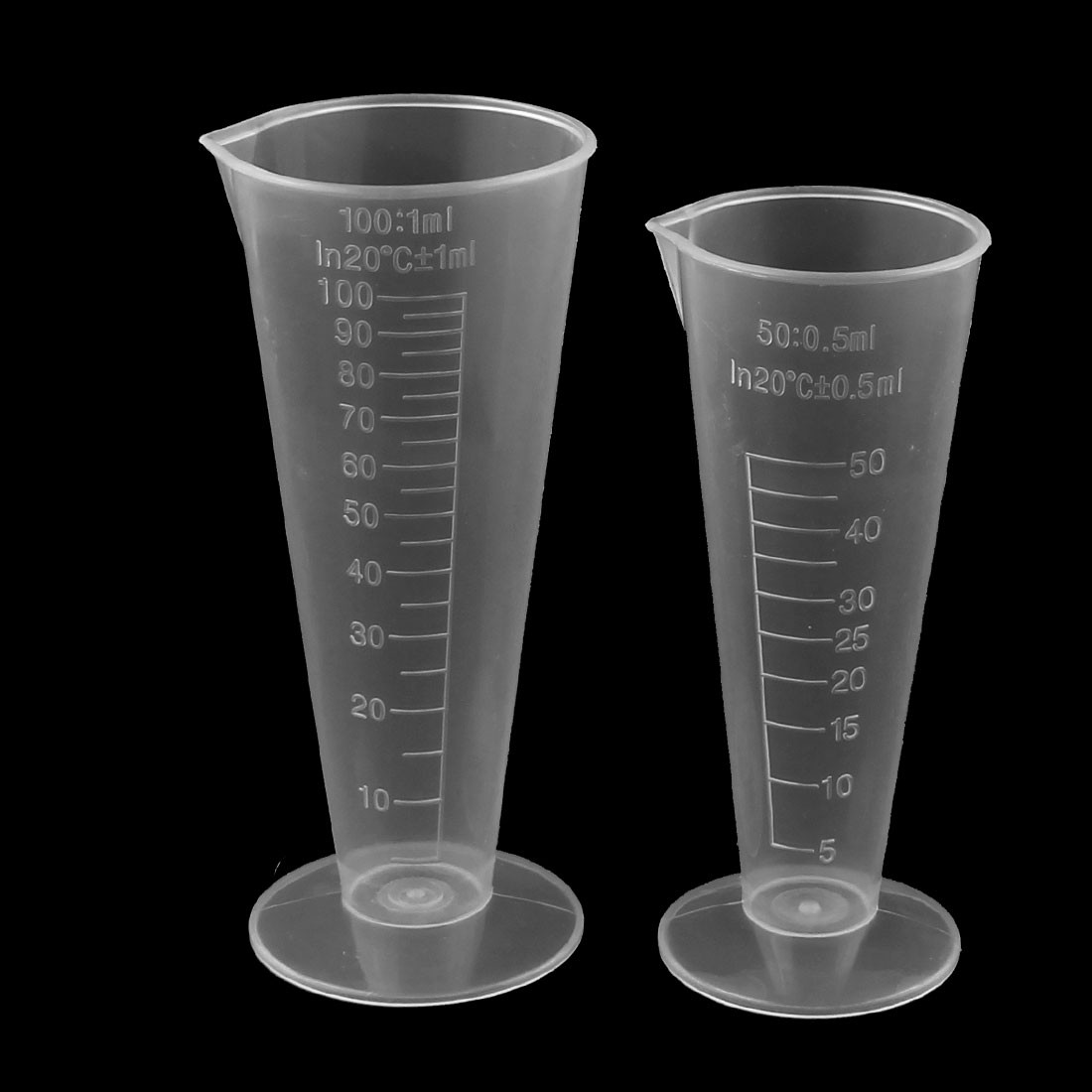 1Pcs Plastic Conical Beaker Laboratory Graduated Measuring Cup 50ML 100ML