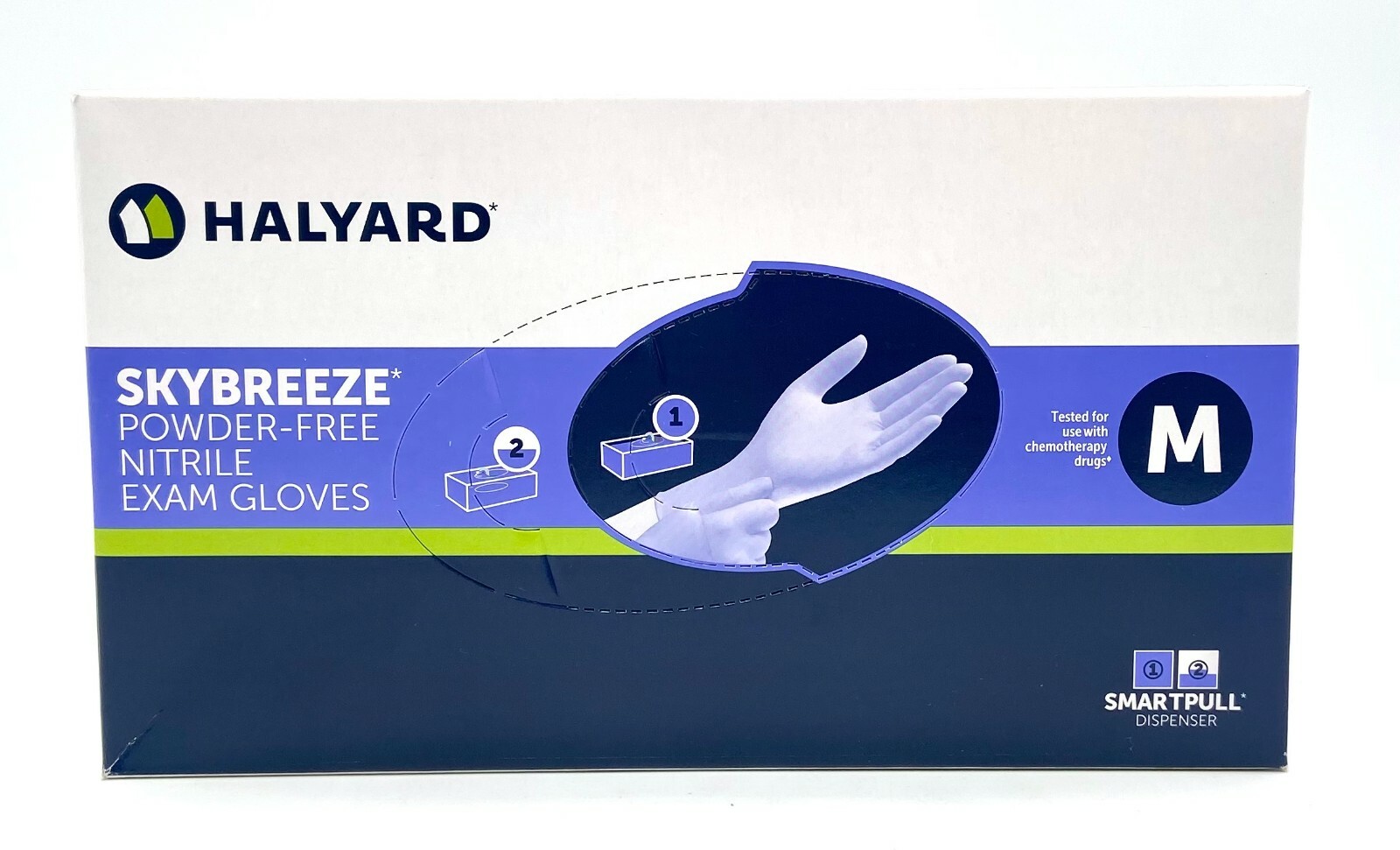 Halyard SKYBREEZE Nitrile Powder-Free Exam Gloves – Box of 200 – CHOOSE SIZE