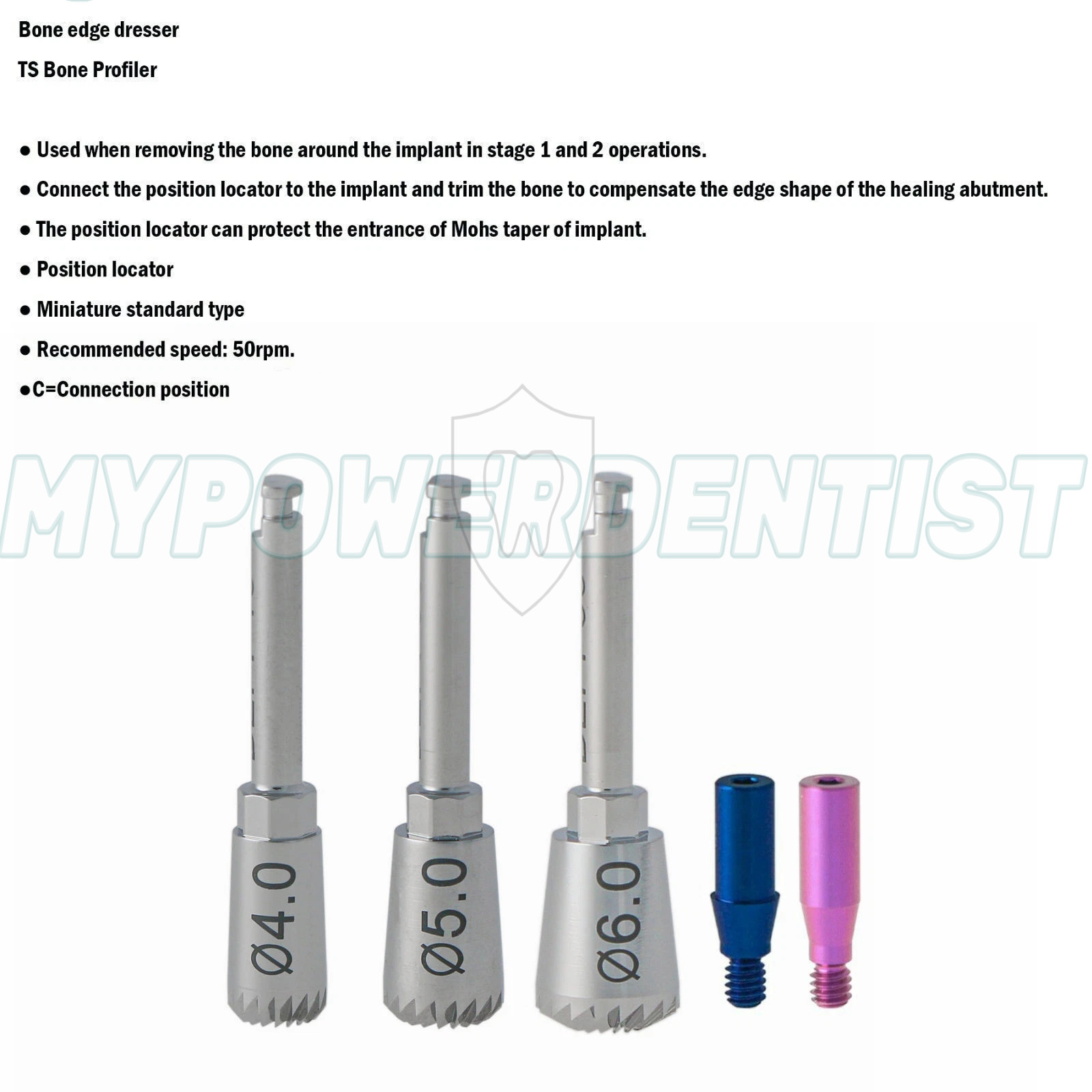 4.0/5.0/6.0 Im-plant Prosthetic Kit Torque Driver Multi ABT Bone Profiler M6019