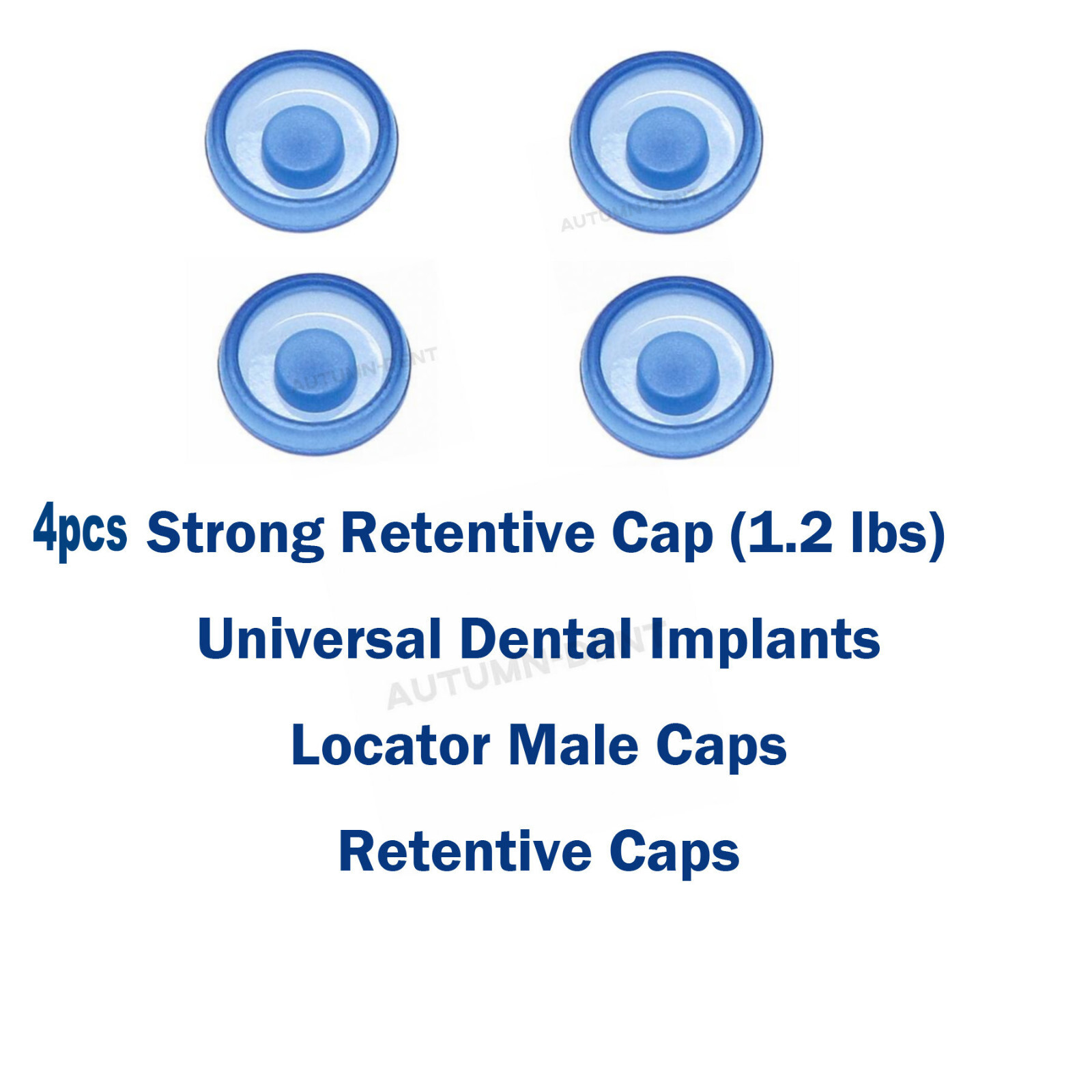 Overdenture Abutment Removable Male Caps Insert 1.2 lbs Retentive Cap 4pcs/set