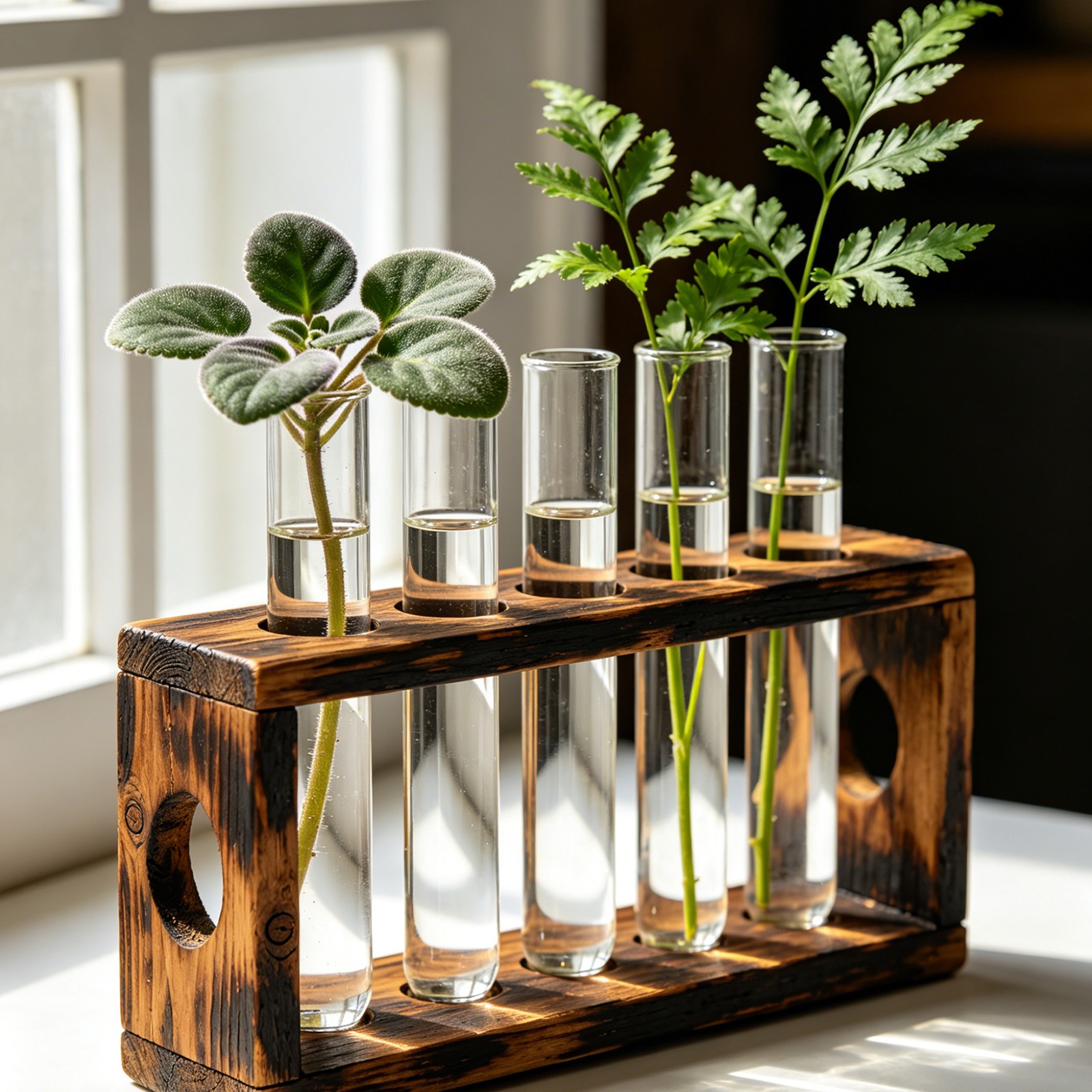 60ml Glass Test Tubes, 8 Pcs Clear Test Tubes with Cap Cork Stopper