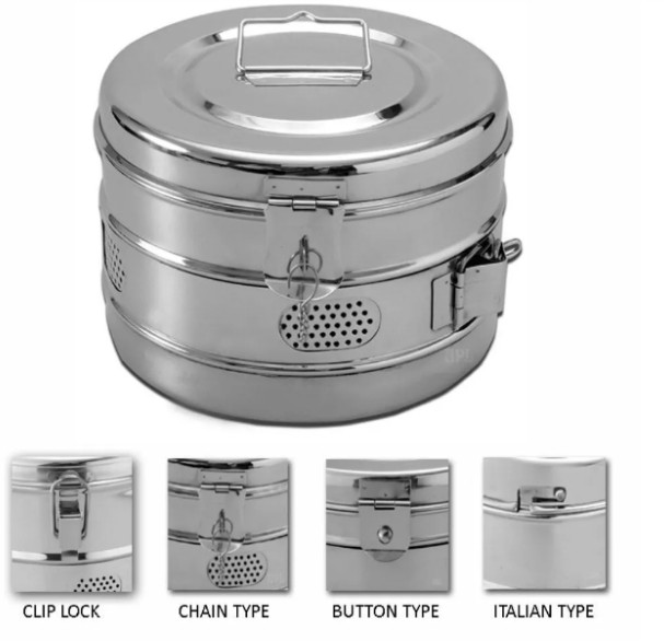 Autoclave Dressing Drums Seamless Jointless Stainless Steel Drum For Autoclaves