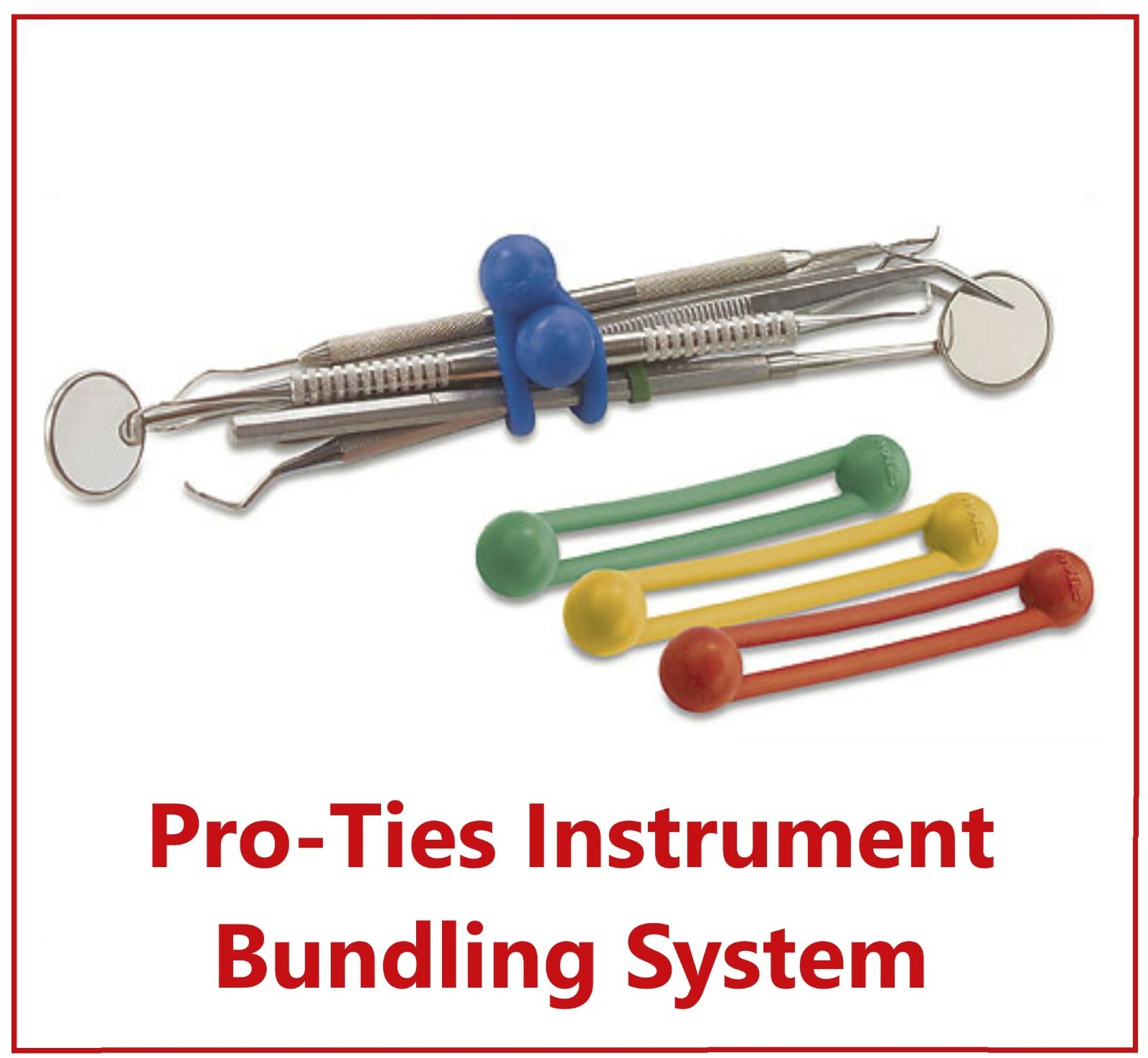 Dental Pro-Ties Instrument Ties Bundling System (Pack of 6) Autoclavable 275F