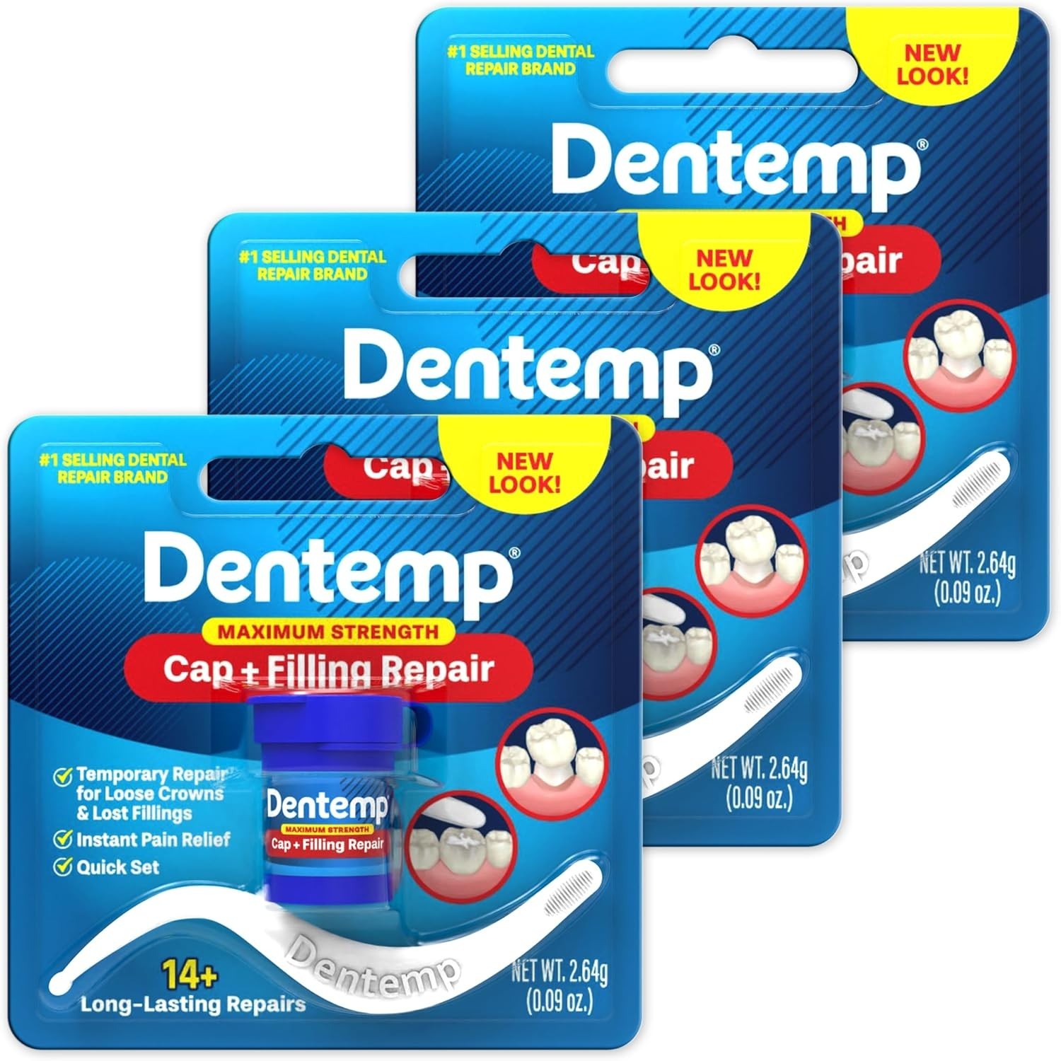Ultimate Dental Repair Kit: Maximum Strength Loose Cap & Filling Repair – 3 Pack