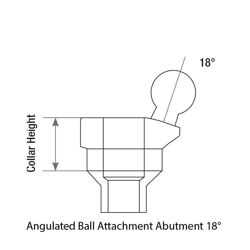 10x DSI Angulated Ball Attachment Abutment 18° Full Kit Overdenture Int Hex 2.42