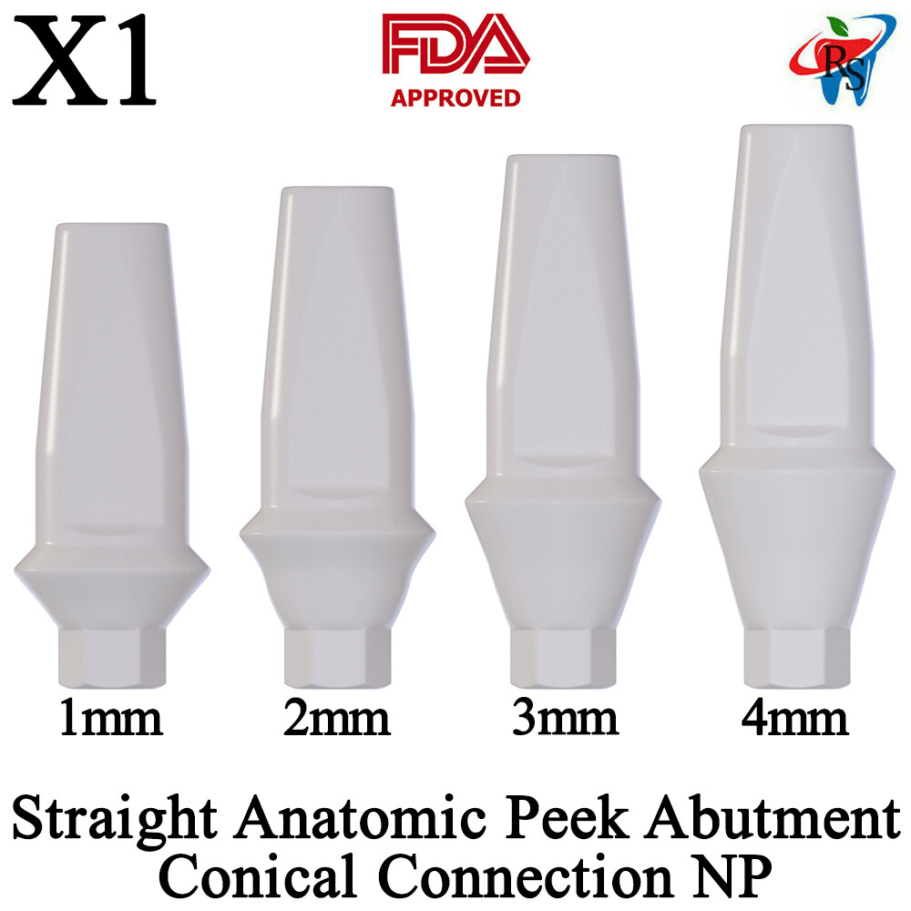1pcs DSl Straight Abutment Anatomic Peek Conical Connection NP Dental Lab