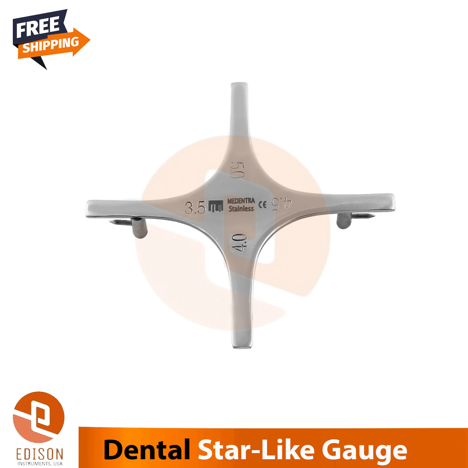 Dental Bracket Height Gauge Orthodontic Positive Positioner Star-Like Gauges