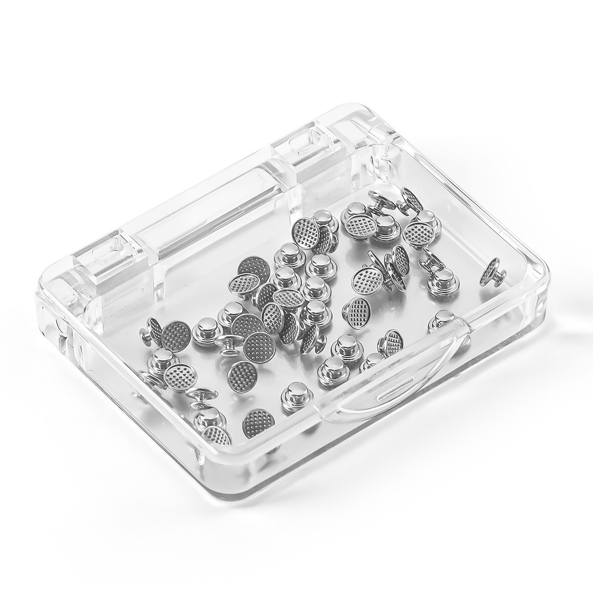 50pcs Dental Orthodontics Lingual Buttons Bondable Monoblock Round/Rectangular