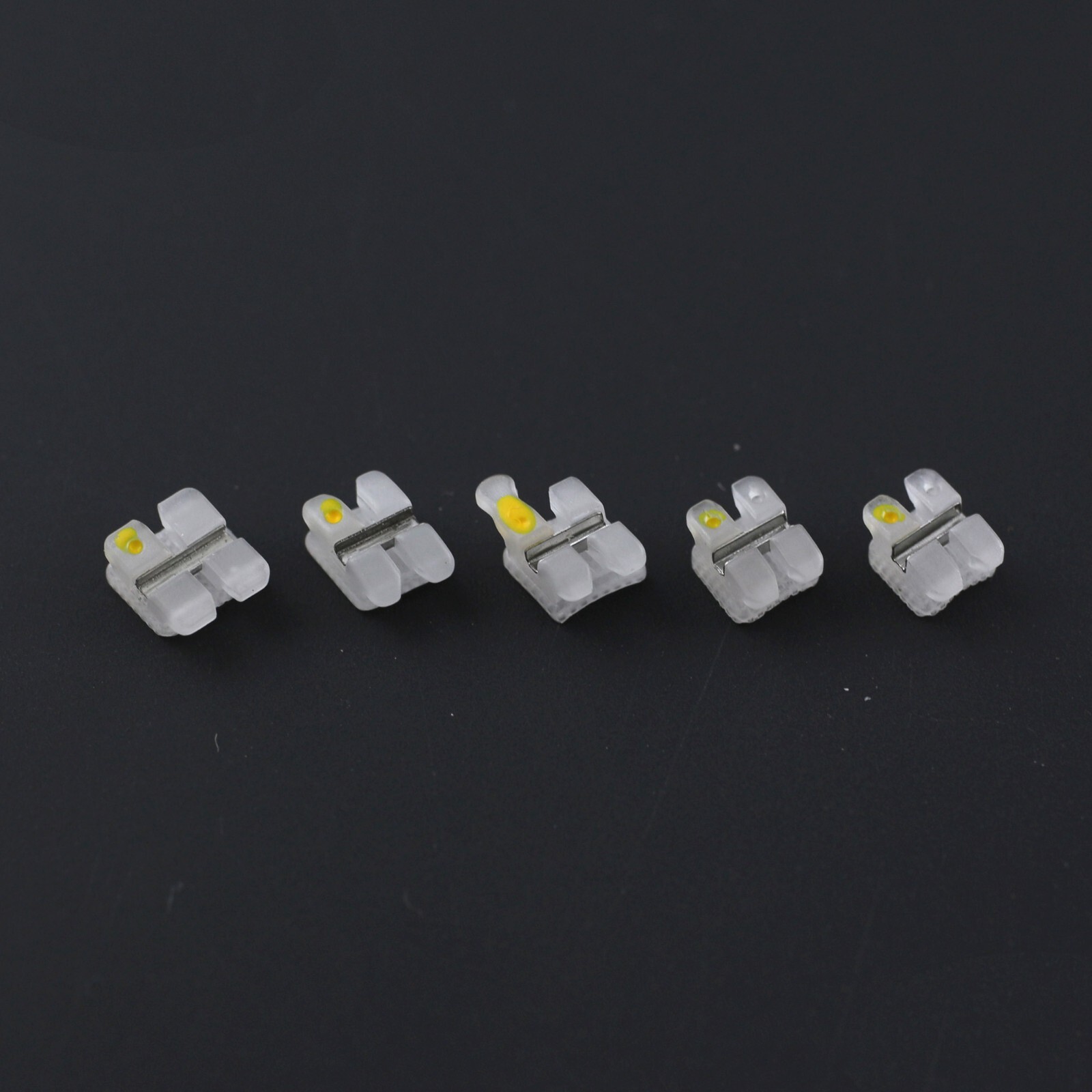 Noble Dental Orthodontic Ceramic Brackets Brace Roth 022 3 Hooks Metal Slot