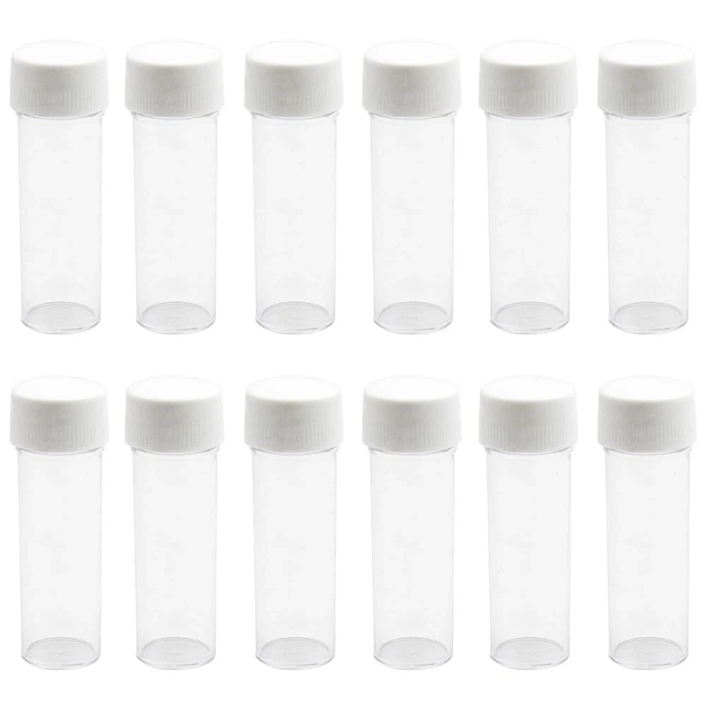 erioctry 25ml Plastic Containers Tubes Vials Sample Container with Screw Cap …