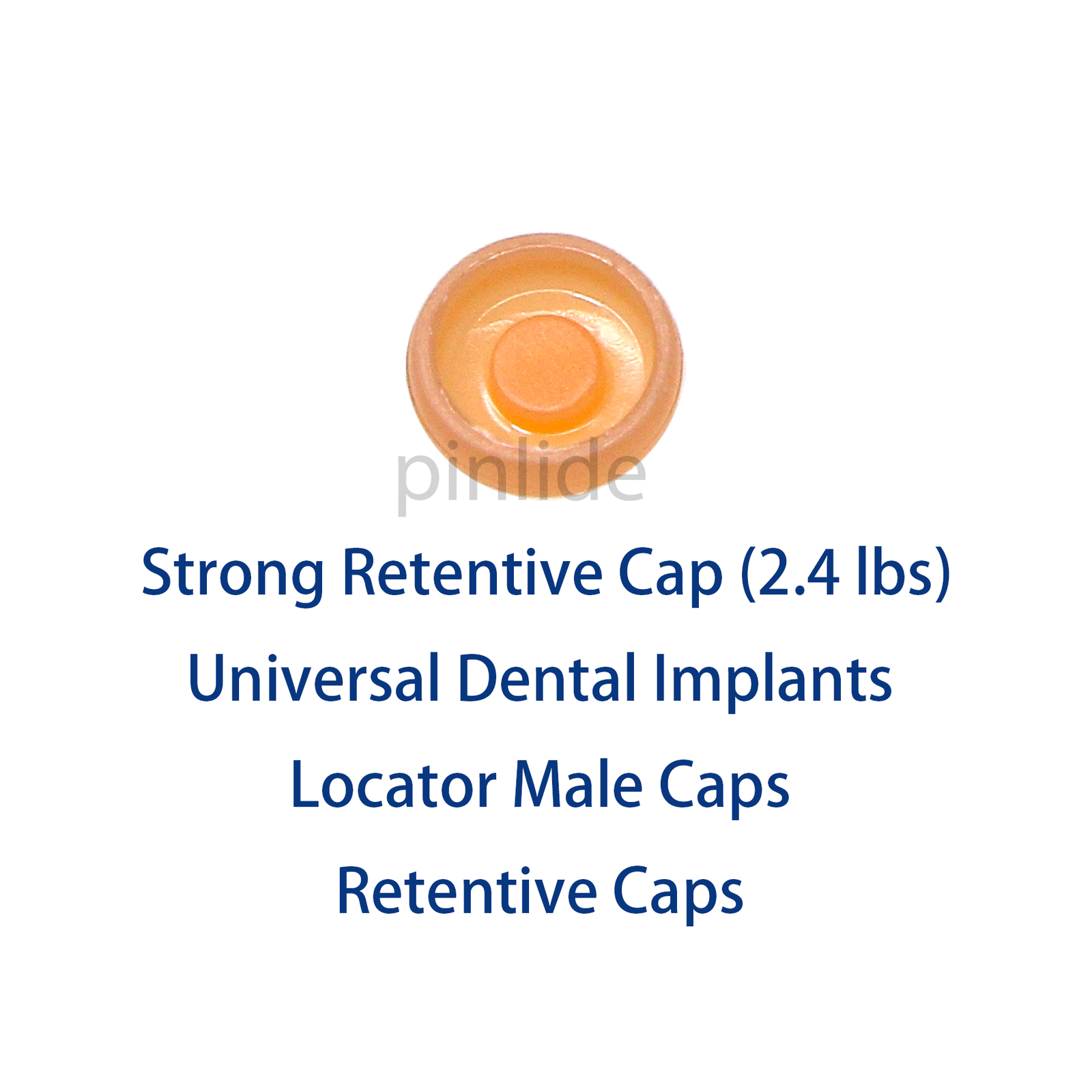 5Pcs/set Dental Universal Overdenture Male Caps Kit Metal Housing Retention