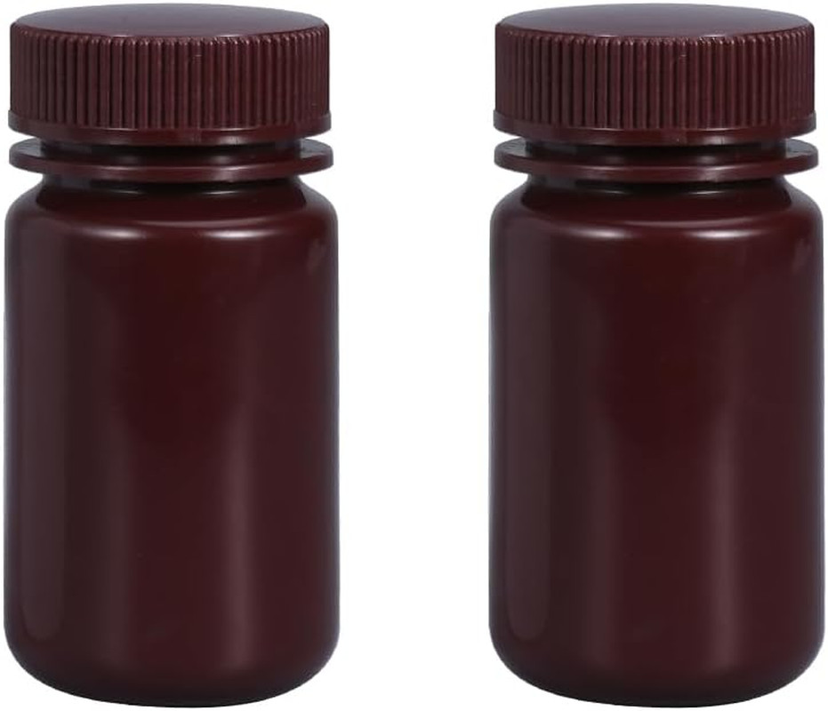 1 Oz Wide Mouth Lab Reagent Bottle, Laboratory Grade Chemical Container, Sealed