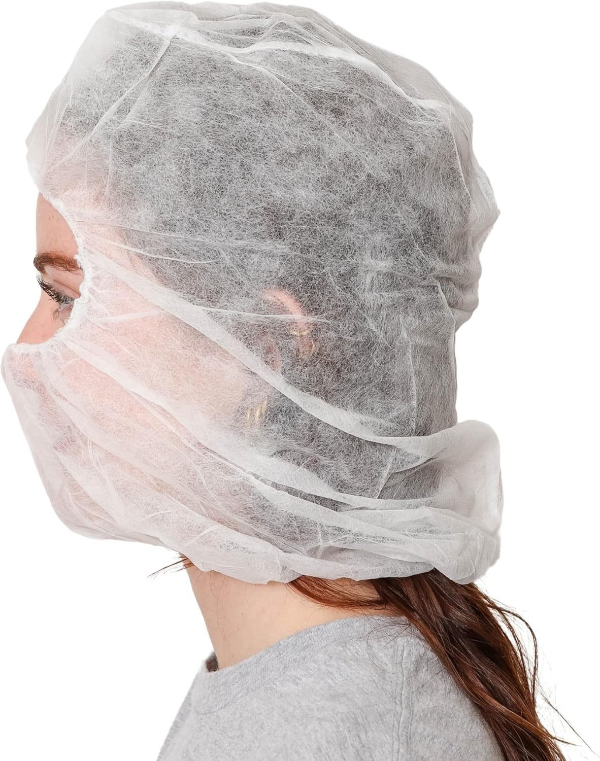 Disposable Polypropylene Hood Combo for Complete Hair and Beard Protection – …