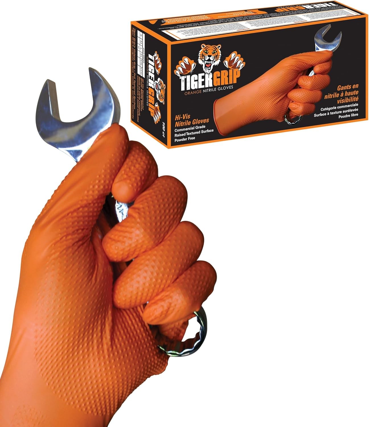 EPPCO 8mil Orange Nitrile Gloves 100 Count
