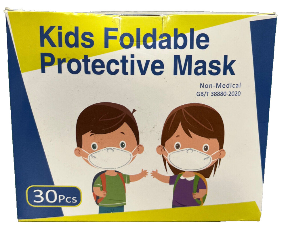 30 Pcs Kids Face Masks Disposable Breathable Non Medical GB/T 38880-2020