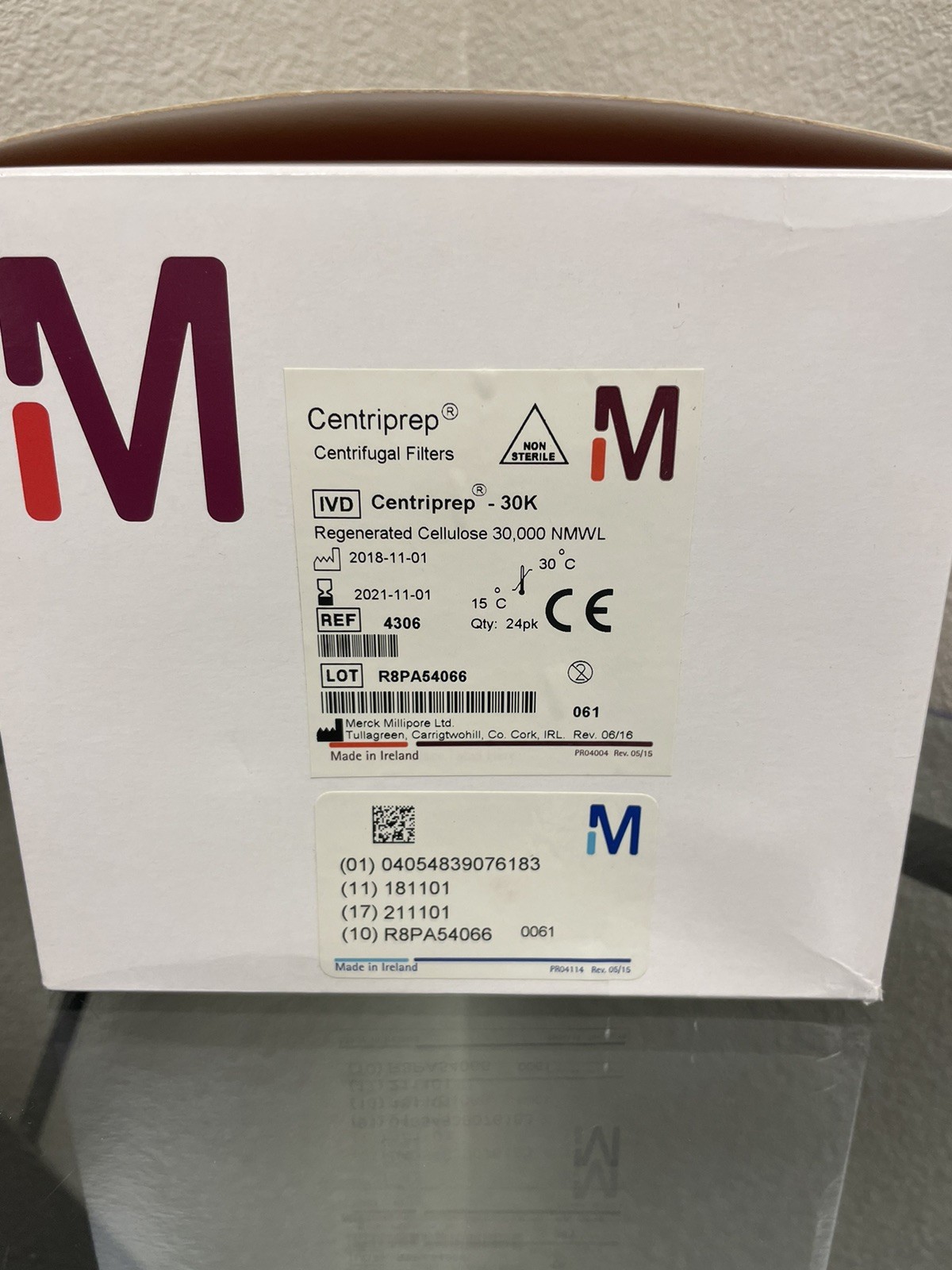 Millipore Centriprep 30k, 4306, 22/pk