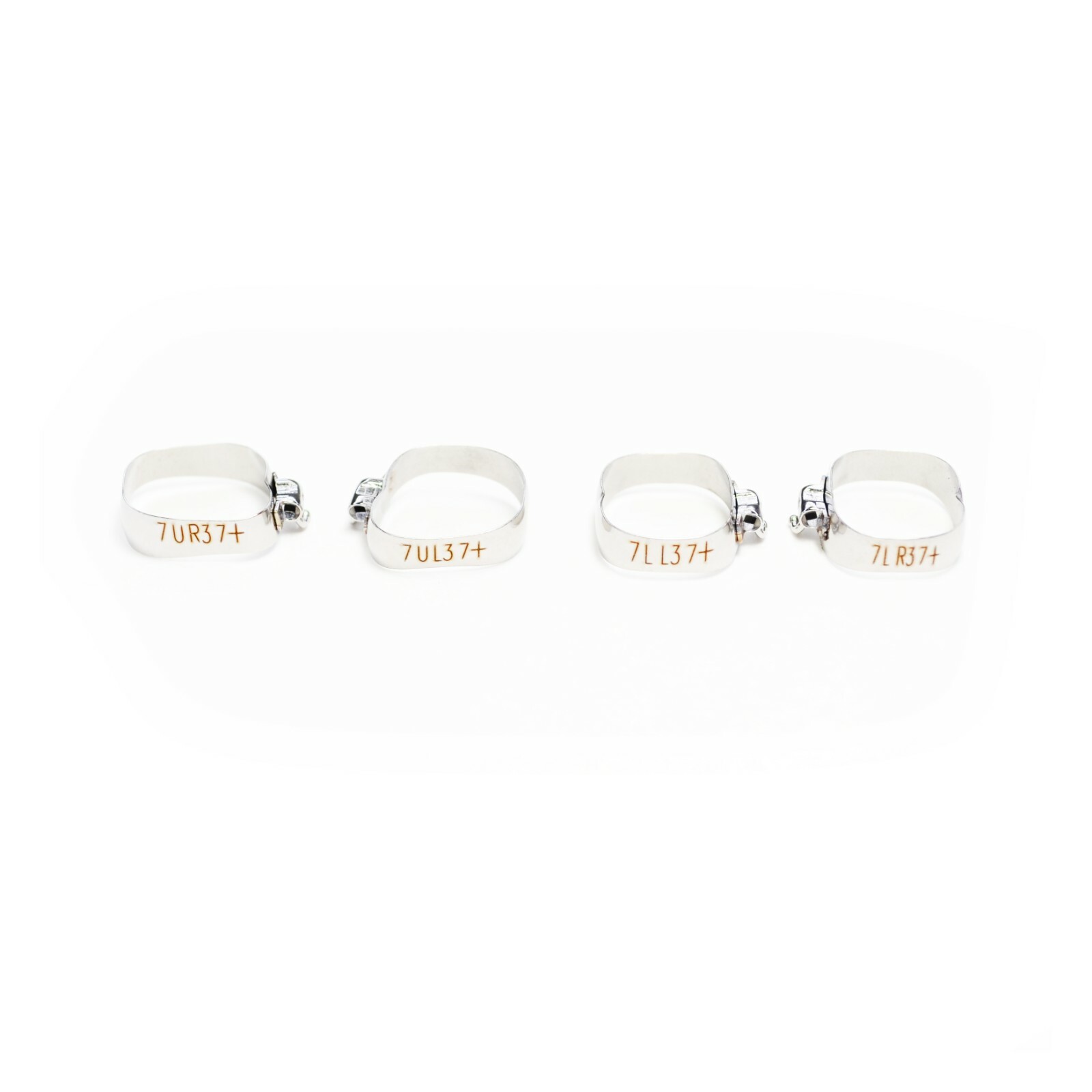 J&J Ortho™ Orthodontic #7 Second Molar Band Quadrant (4/pk) Optional Size