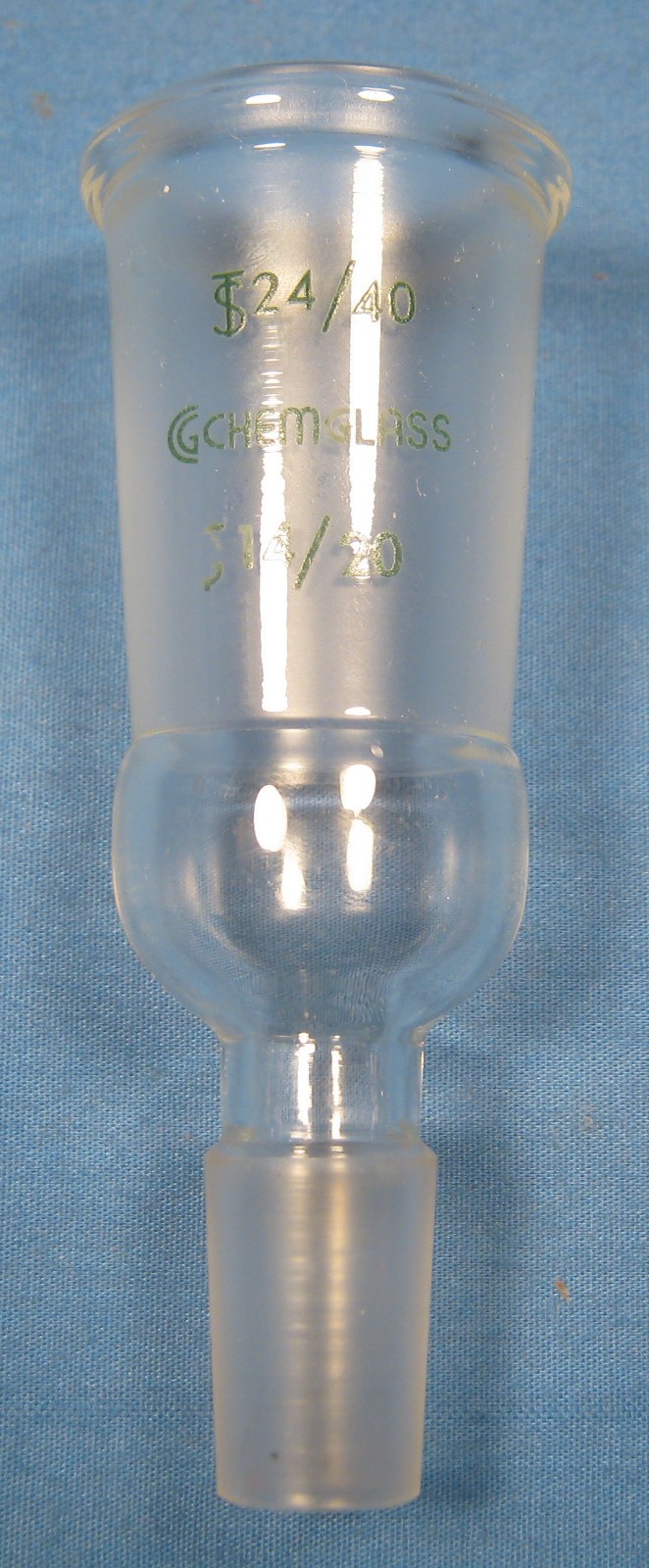 CHEMGLASS REDUCING ADAPTER 24/40 TO 14/20 FREE SHIPPING 14