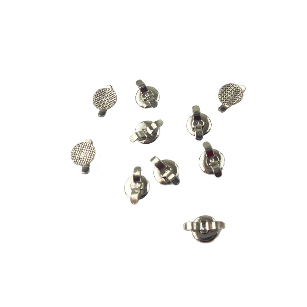10pc Dental Orthodontic Lingual Button Bondable Mesh Base Round/Rectangle 6Type