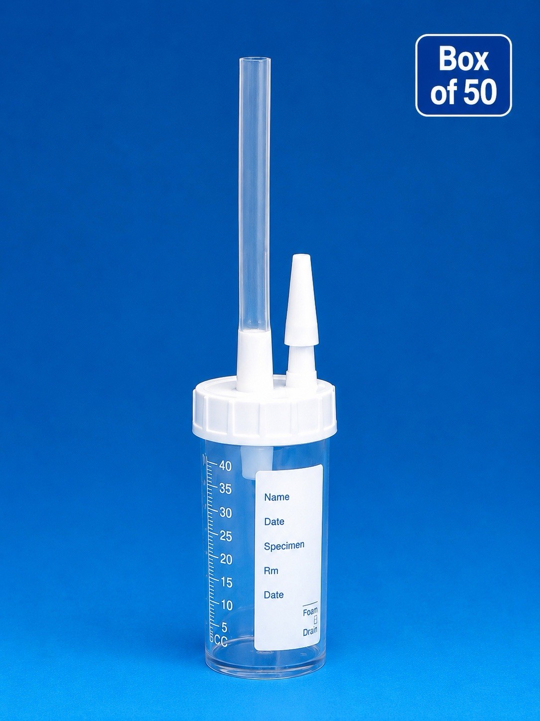 MediChoice MST4000 Sterile Mucus Specimen Trap 40cc Latex Free Case of 50