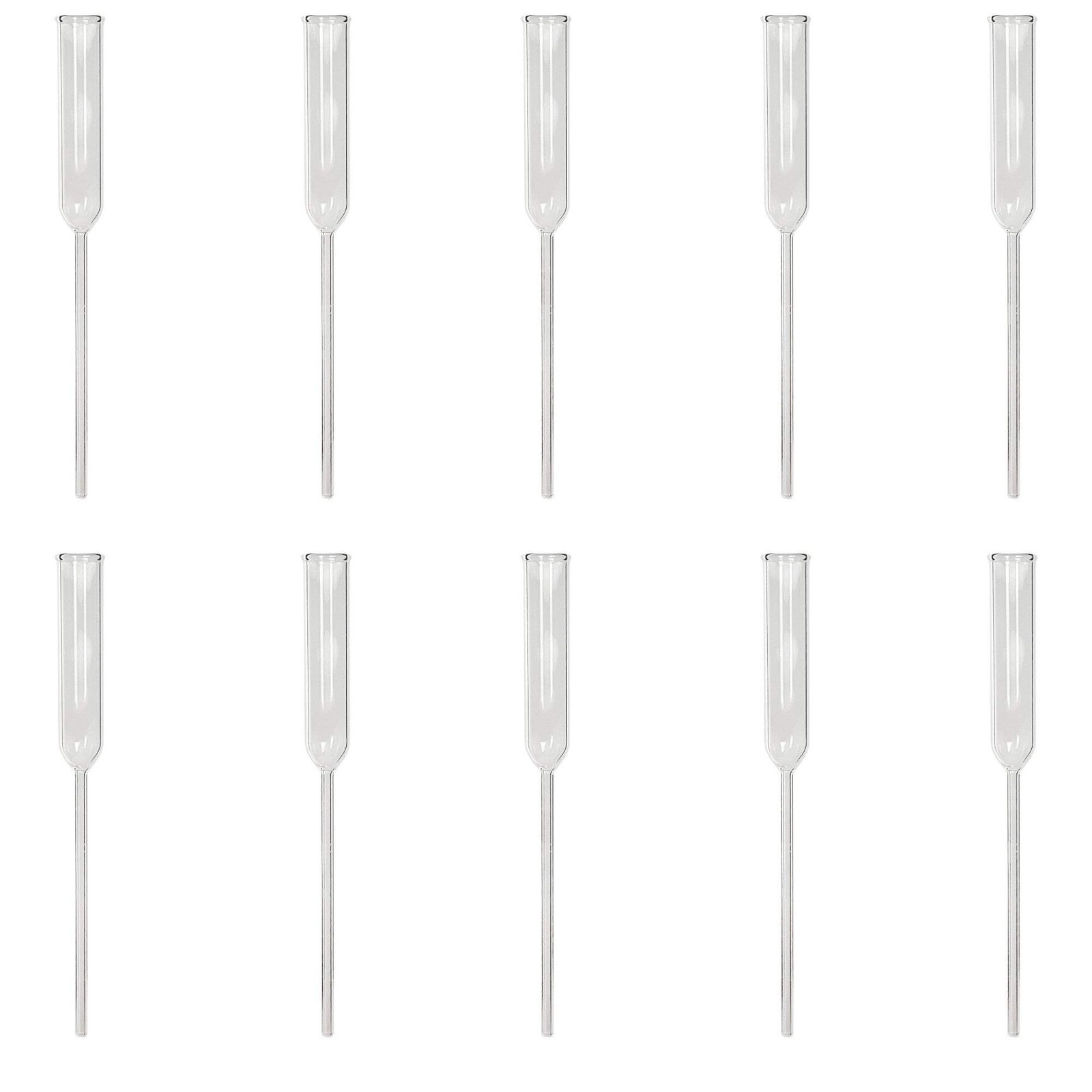 Thistle Tube with Funnel Top. Size 5.75 inches. Pack of 10 Thistle Tubes.