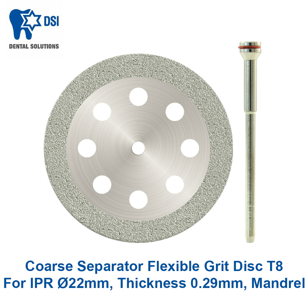 DSI Flexible Diamond Separator IPR Disk Ø22mm Double Sided Coarse Thick 0.29mm
