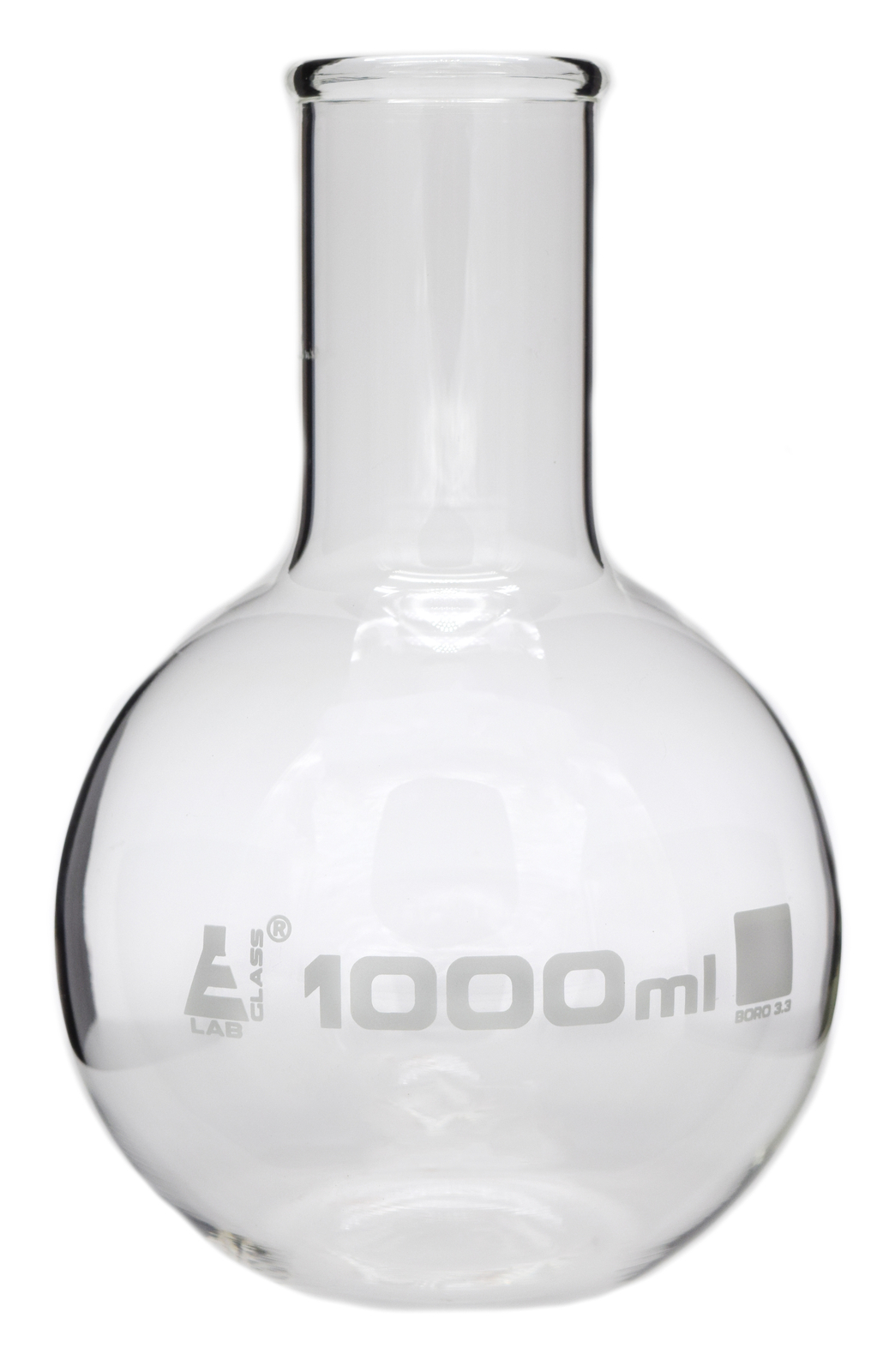 Eisco Labs 1000ml Boiling Flask, Wide Neck, Flat Bottom – Borosilicate Glass