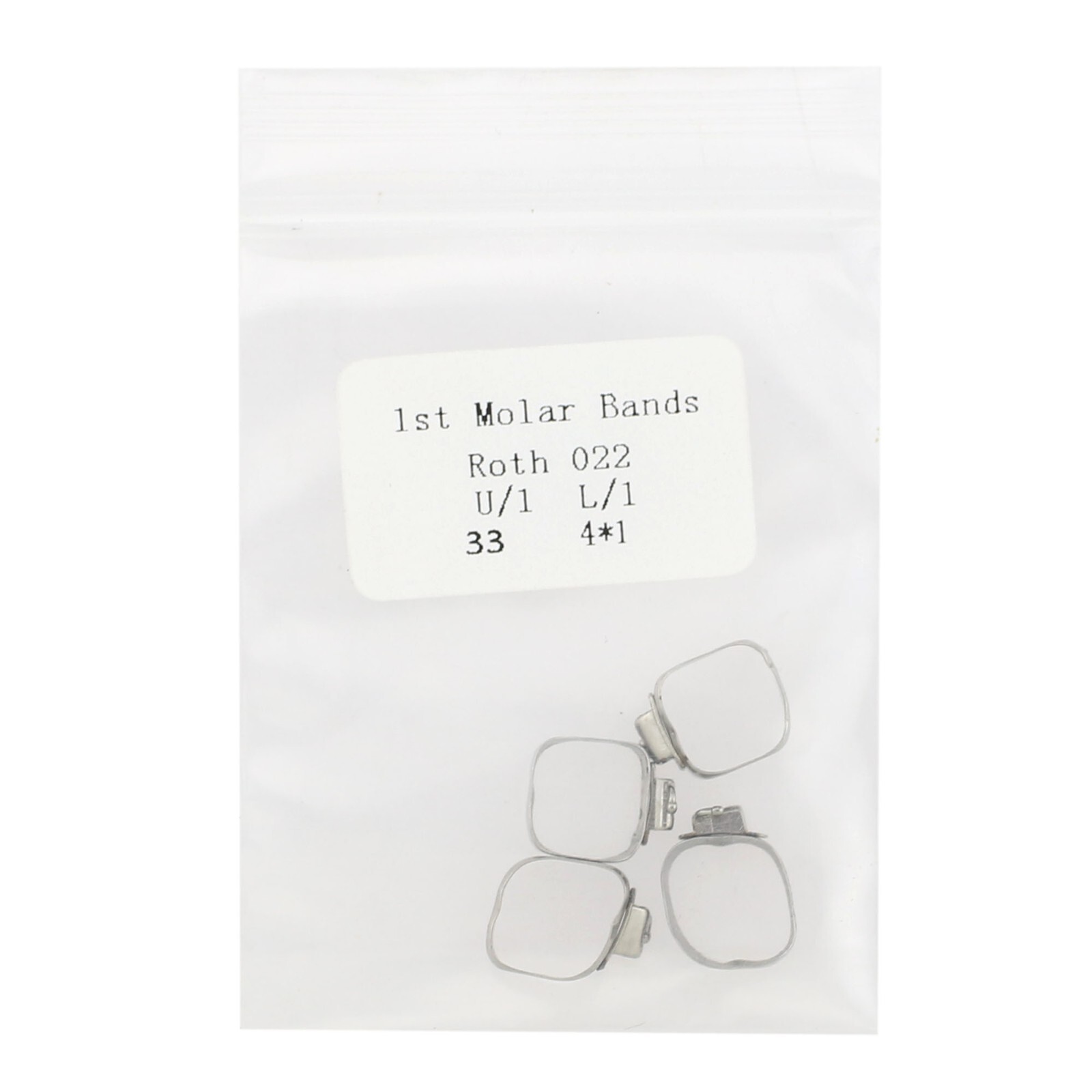 Dental Orthodontic Band Buccal Tube First Molar Band Roth 022 #32-#44 Pre-Welded