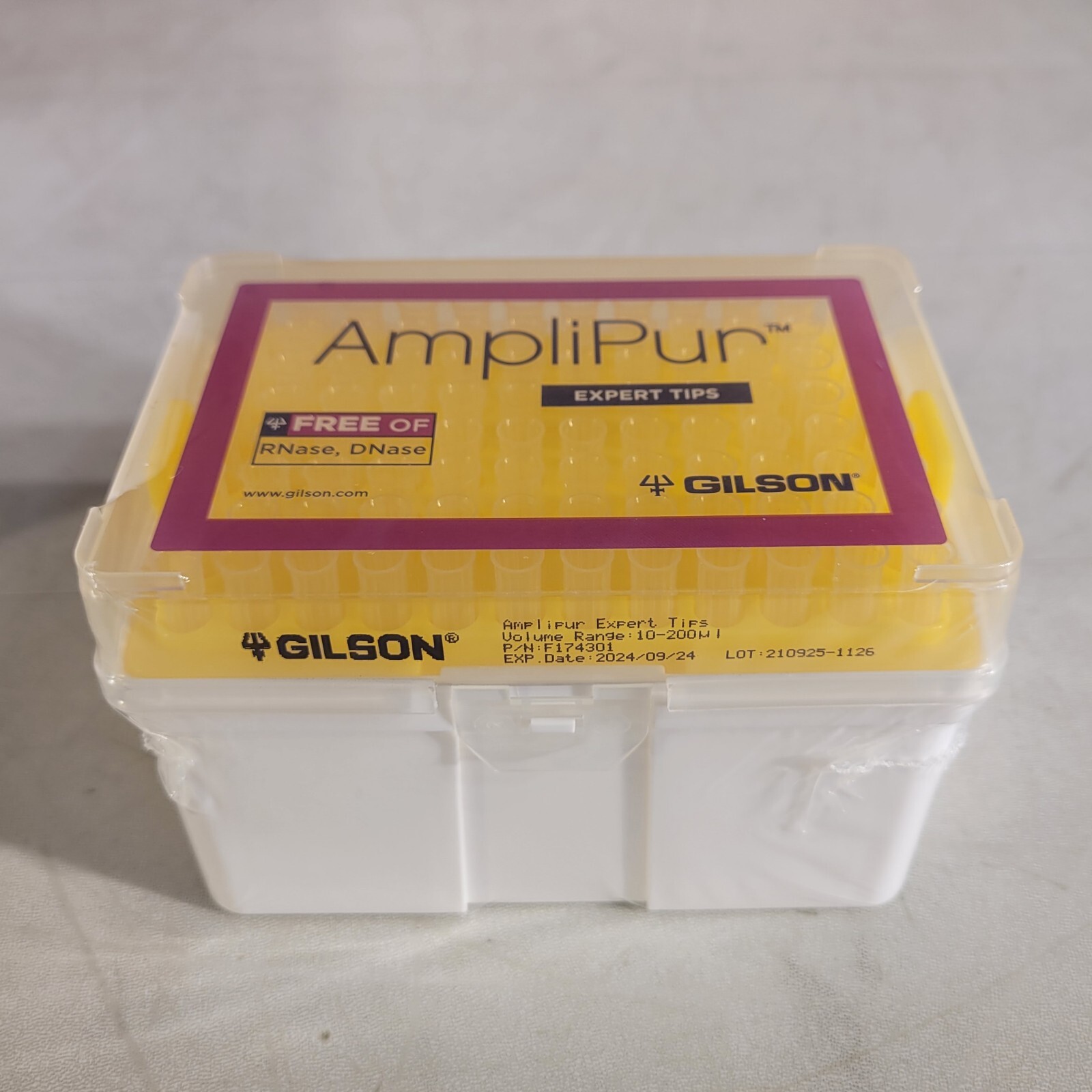*Case of 4800 Tips* Filter Pipette Tips 10-200uL Gilson AmpliPur F174301