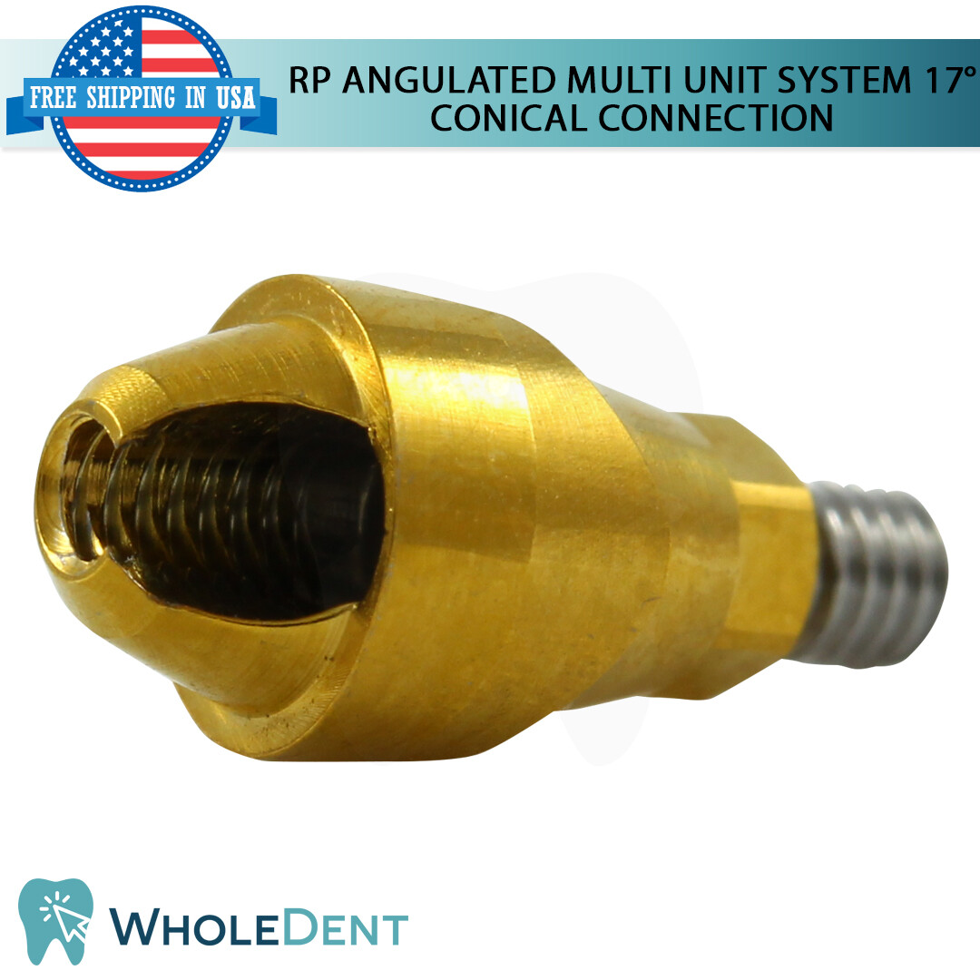 1x Dental Kit Angled 17° Multi Unit 1.6mm Prosthetic Conical RP Hex 2.65mm