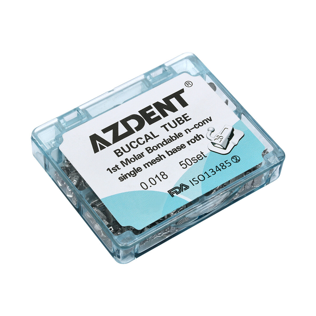 AZDENT Dental Orthodontic Buccal Tube 1st Molar Roth/MBT 018/022 Bondable