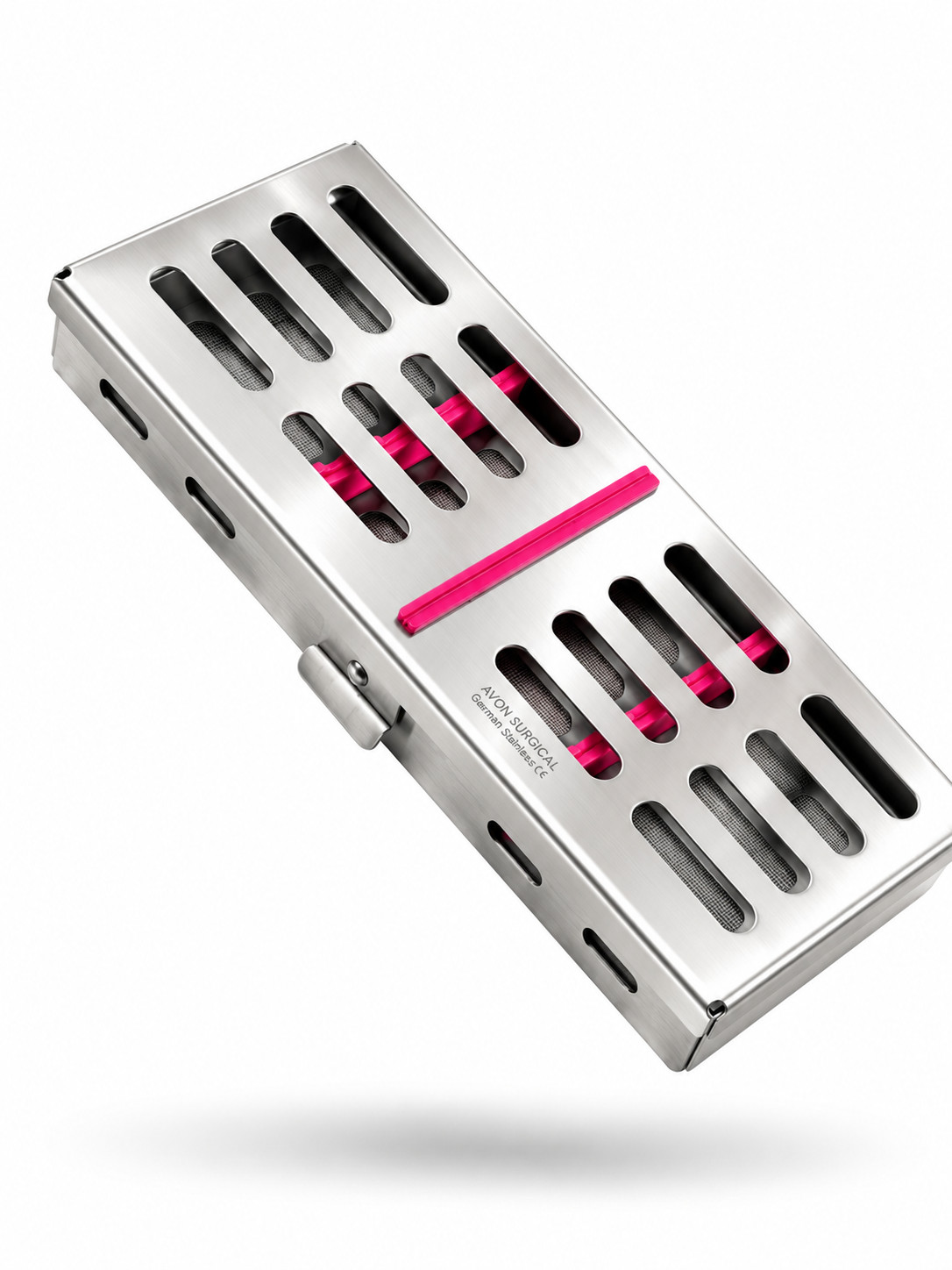 1PC GERMAN AUTOCLAVABLE STERILIZATION CASSETTE – HOLDS 5 INSTRUMENTS DENTAL PINK