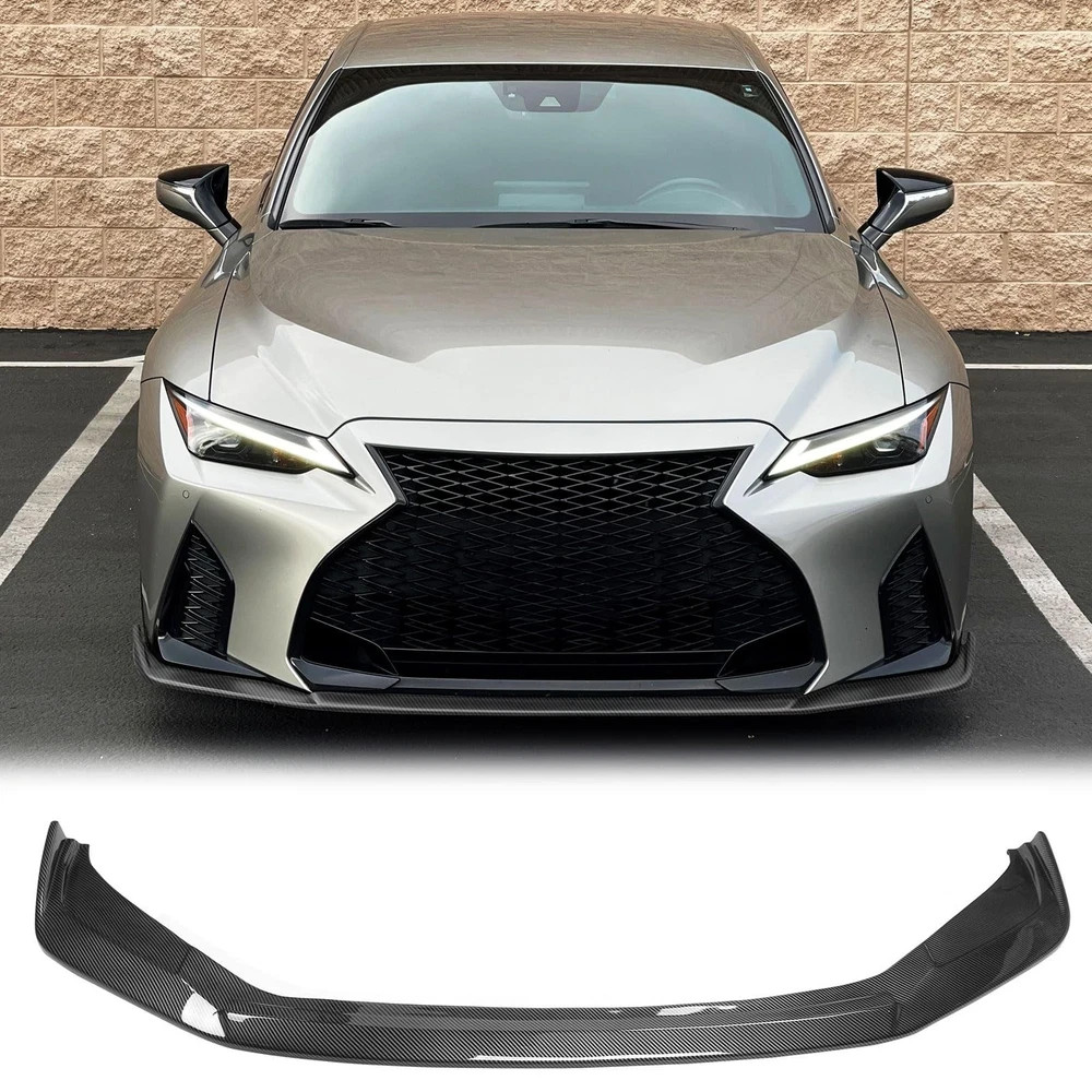 Front Lip Splitter for IS350 IS300 F Sport 2021-2025 Carbon Fiber ABS Air Dam