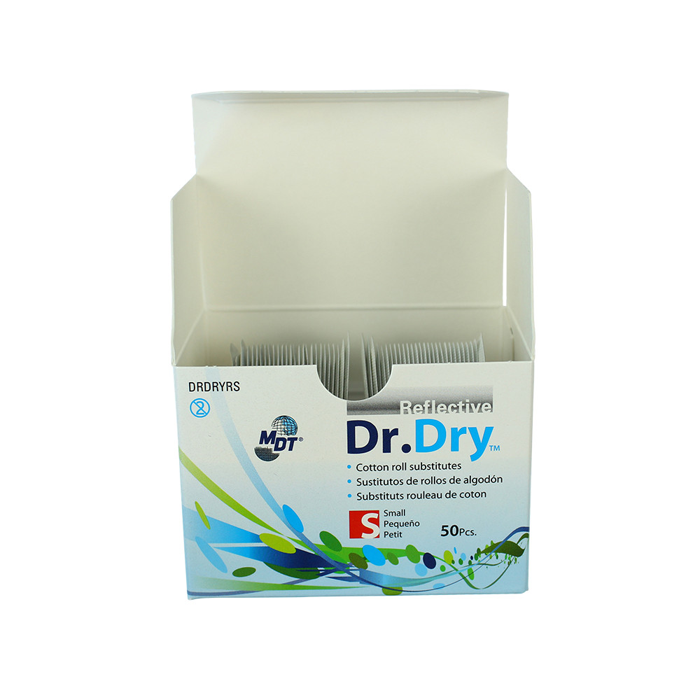 Dental MDT Dr.Dry Cotton Roll Substitute Reflective 50 Pads Metalized Film Side