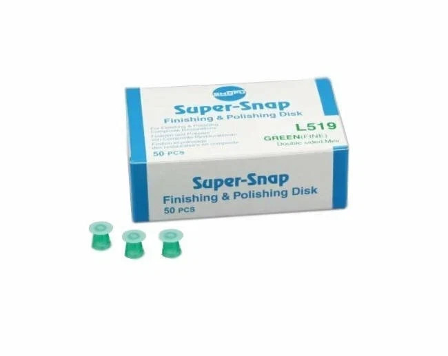 Shofu L519 Super-Snap Finishing Polishing Disks Fine Green Safe Side Down 50/Box