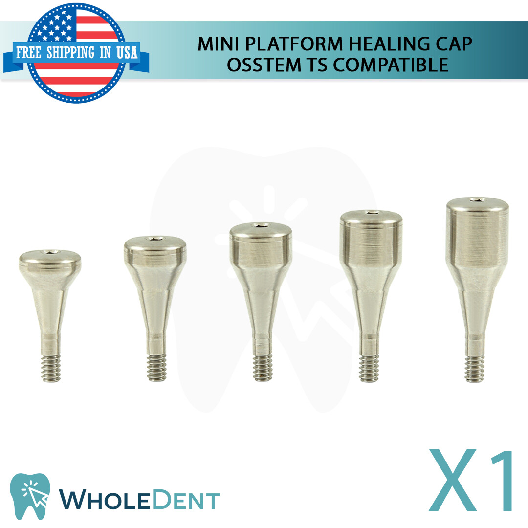 1x Mini Titanium Healing Cap Prosthetic 2.1mm 0sstem® TS Hi0ssen® ET Compatible