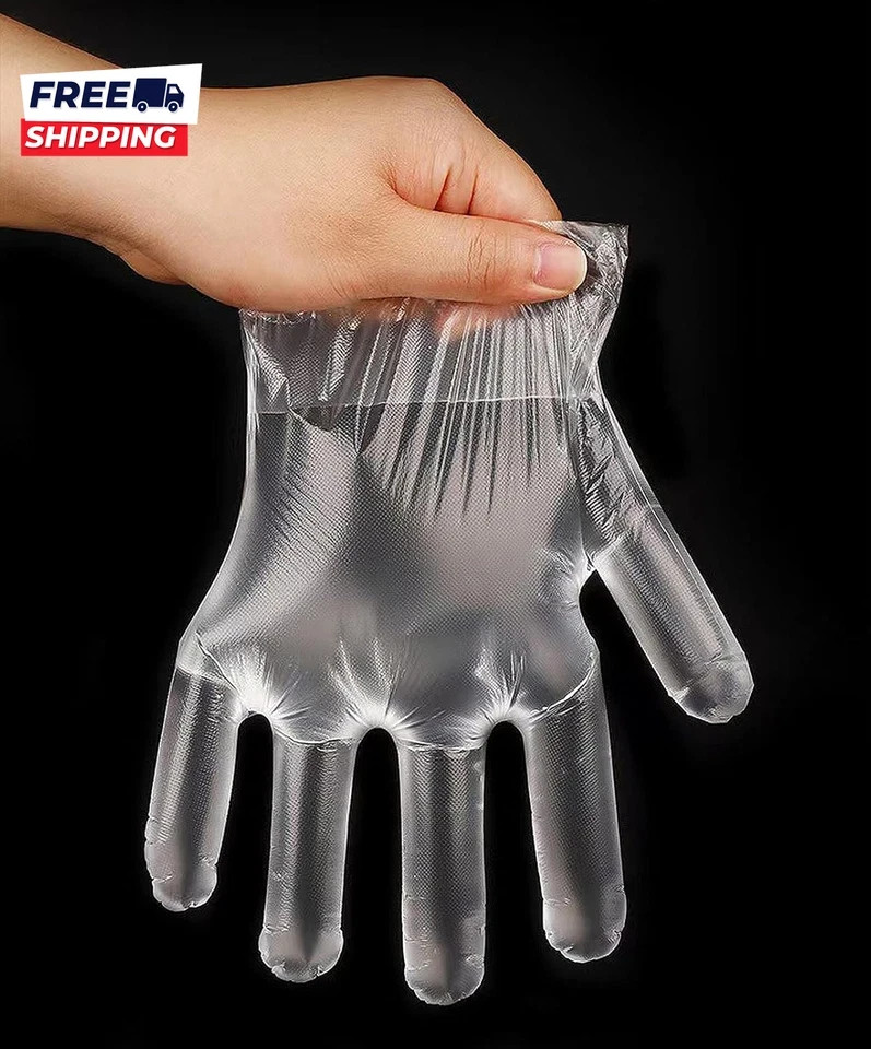 500 Count Disposable Poly Plastic Gloves for Cooking, Food Prep and Food Service