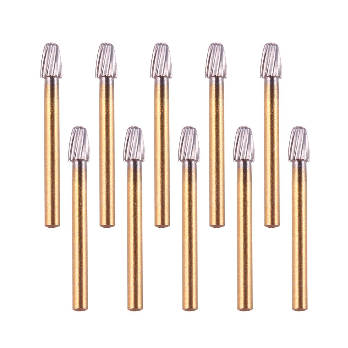 10Pcs Dental Tungsten Carbide Burs FG 7408 Trimming & Finishing Egg Football