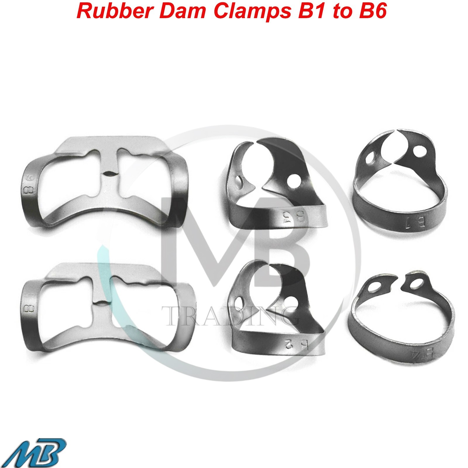 Universal Rubber Dam Brinker Clamps Upper Lower B1,B2,B3,B4,B5,B6 Dental Tools