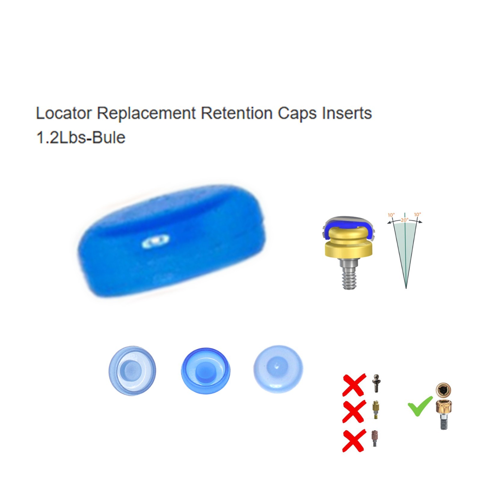 Zimmer TSV Mis ABT Internal Hex Compatible Locator Abutment 3.5mm Plat 1-5.0mm