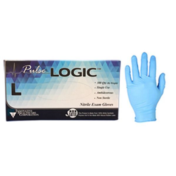 Pulse Logic Nitrile Exam Gloves, Large, 300/box, Powder-Free