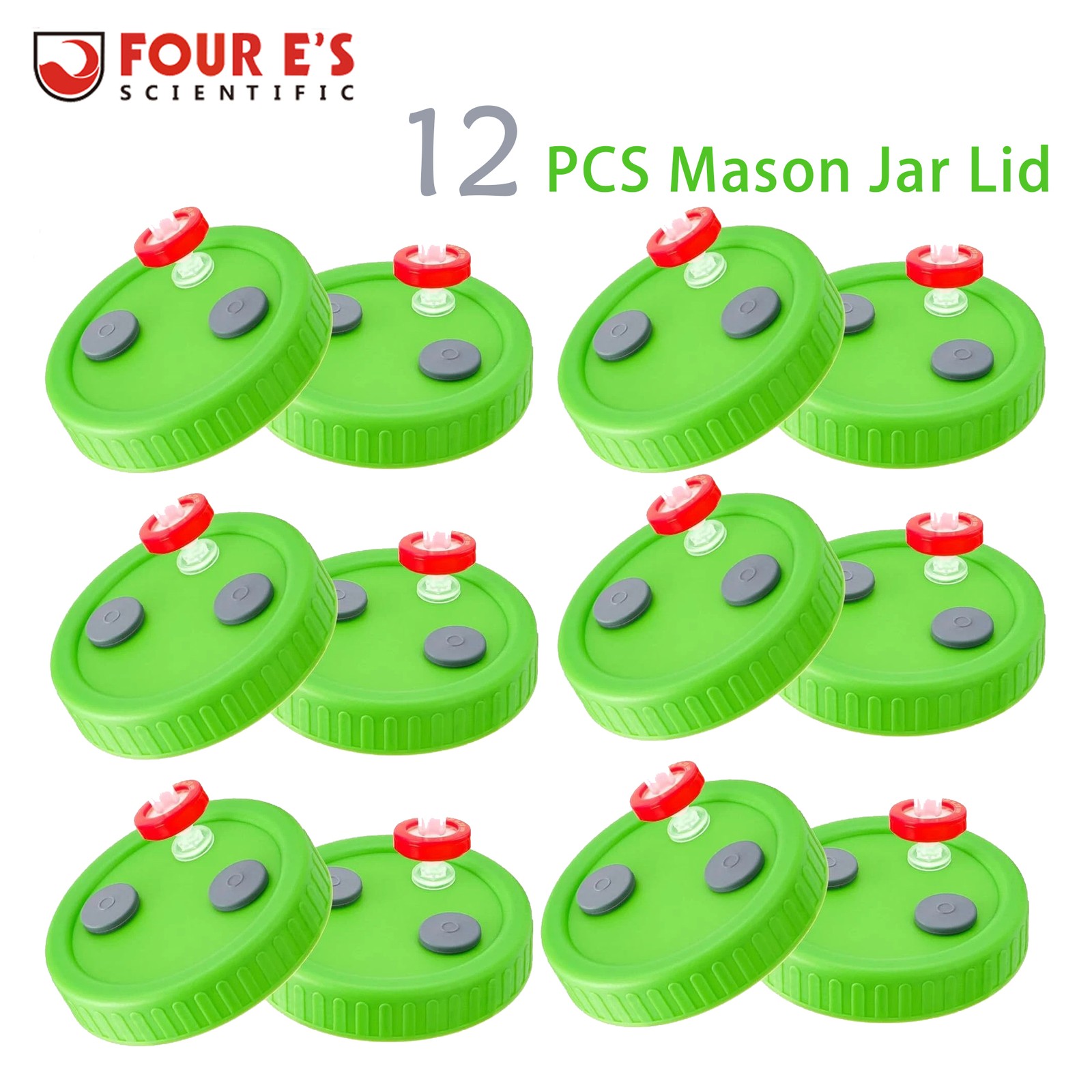 12x Mason Jar Lid Lliquid Cultivation 0.22um PTFE Syringe Filters Ruhr Connector